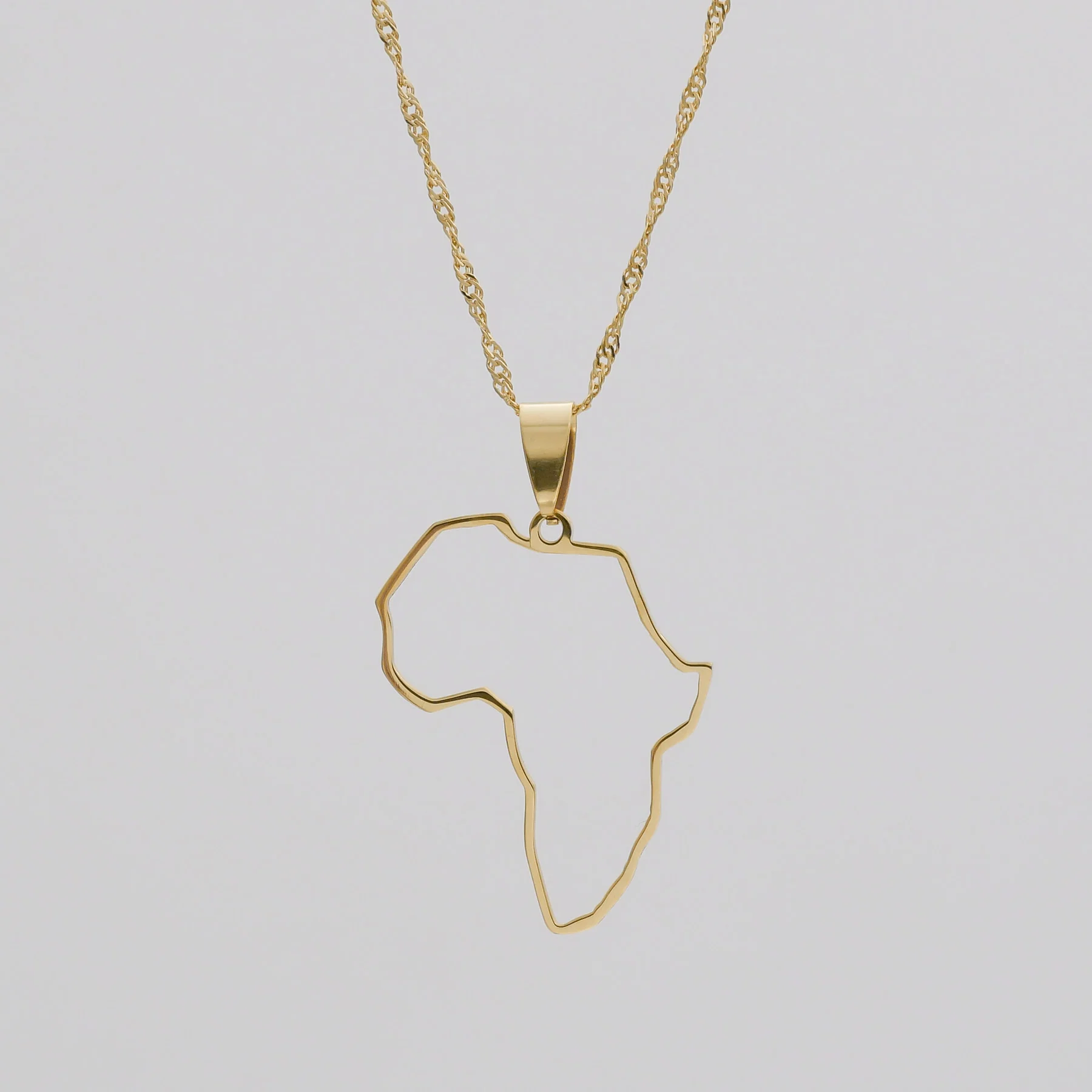 Africa Outline Necklace