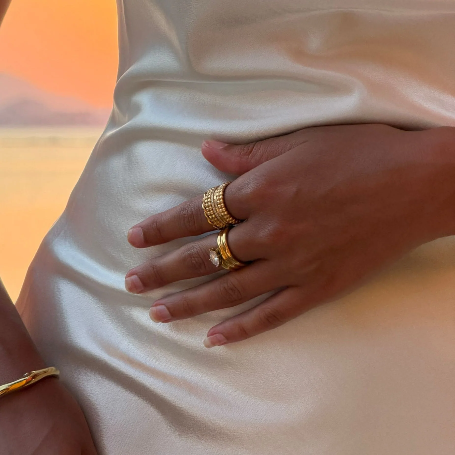 Aiza Beaded Band Ring - Image 10