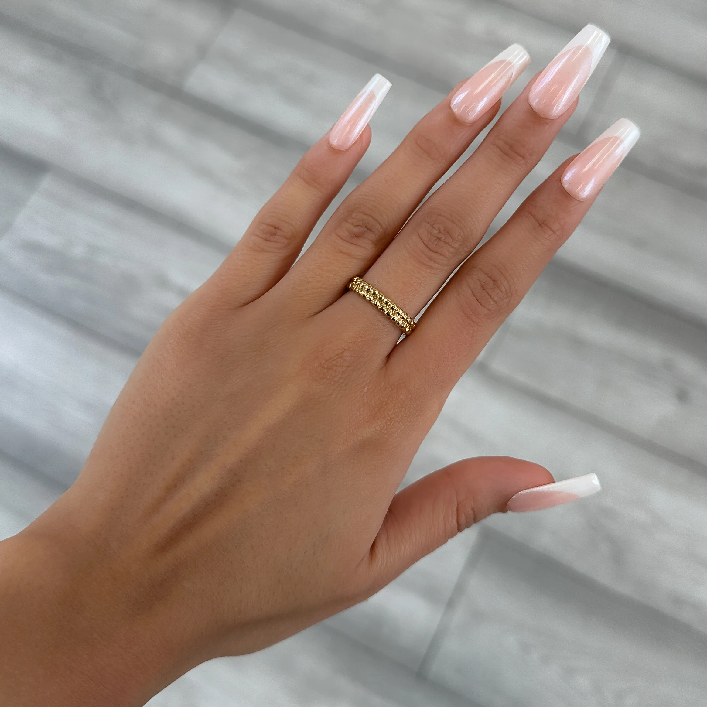 Aiza Beaded Band Ring - Image 4