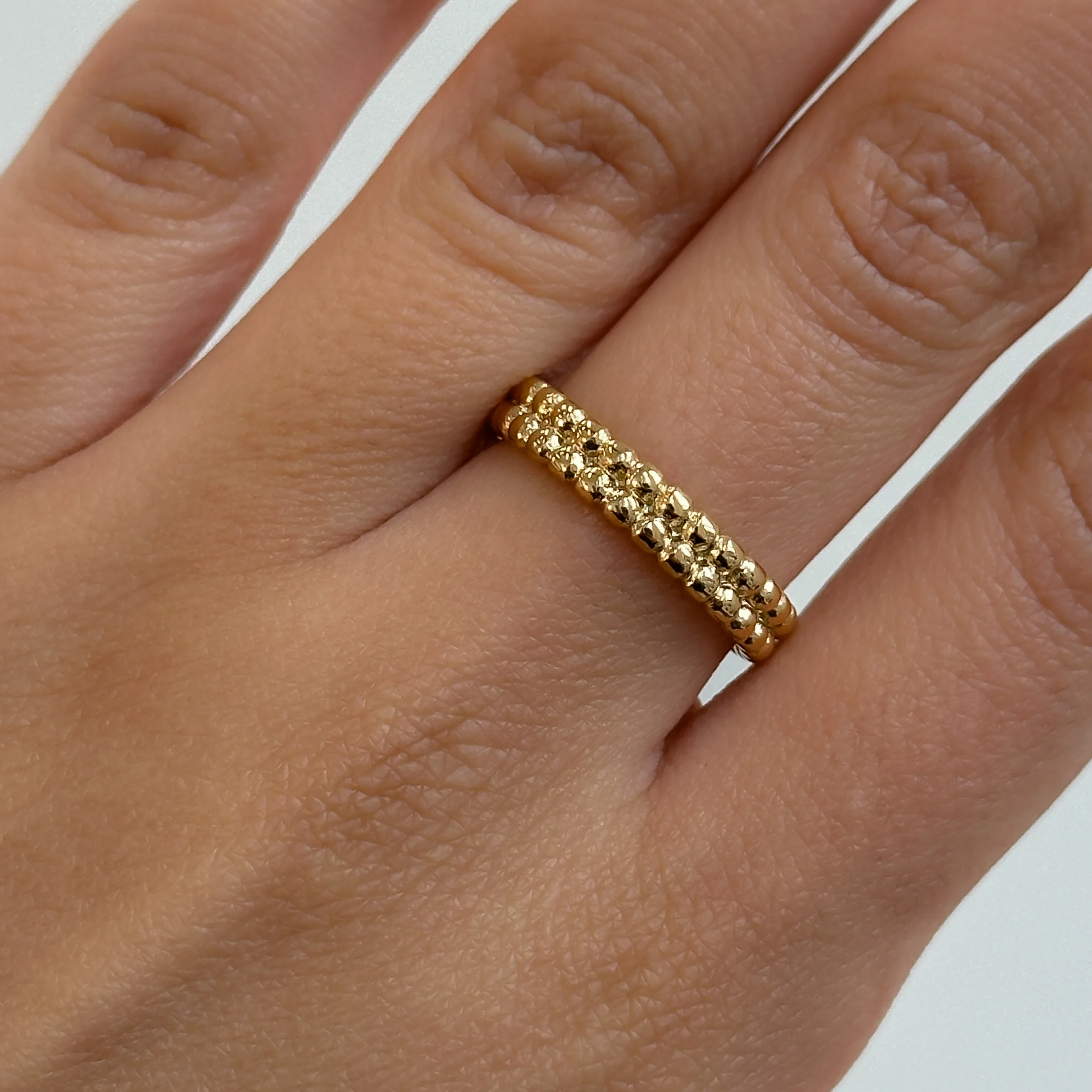 Aiza Beaded Band Ring - Image 8