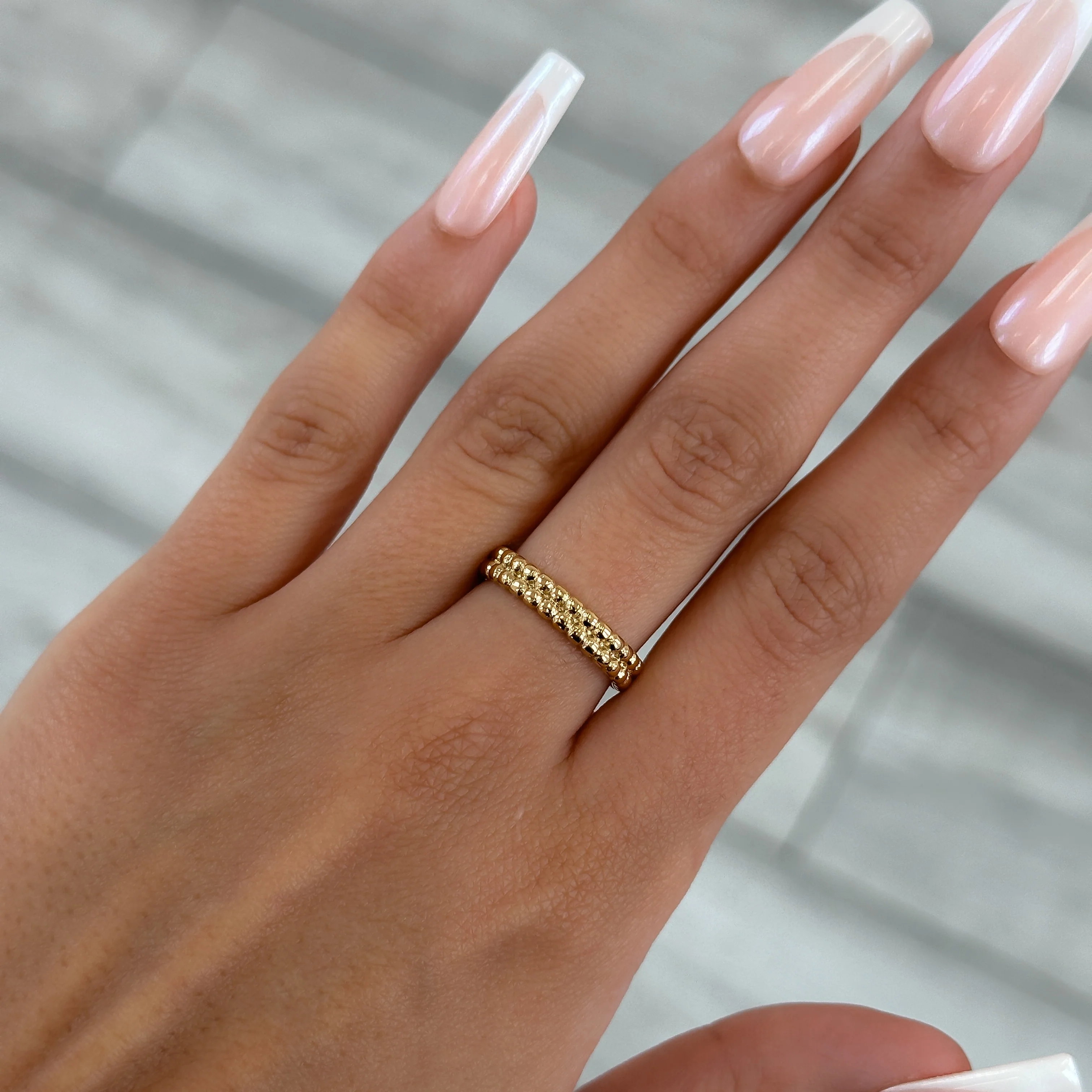 Aiza Beaded Band Ring - Image 9