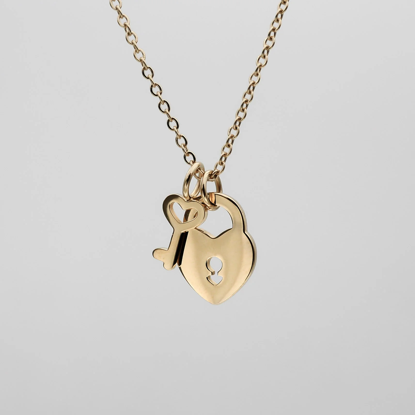 Akira Lock & Key Layered Necklace