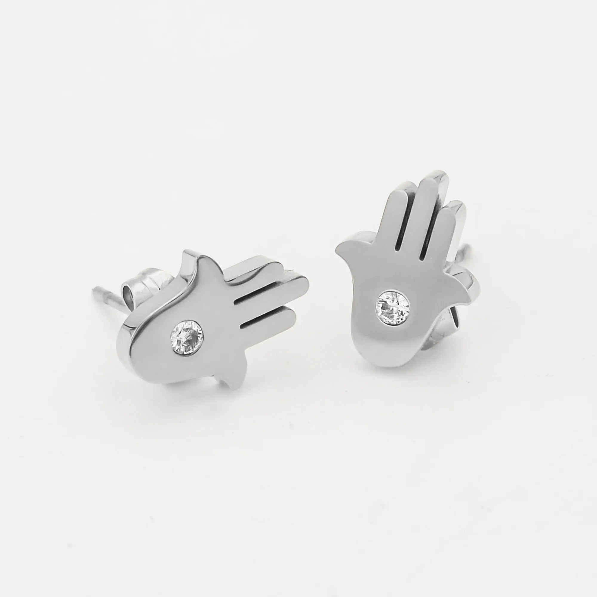 Amalie Hand of Hamsa Stud Earrings - Image 5