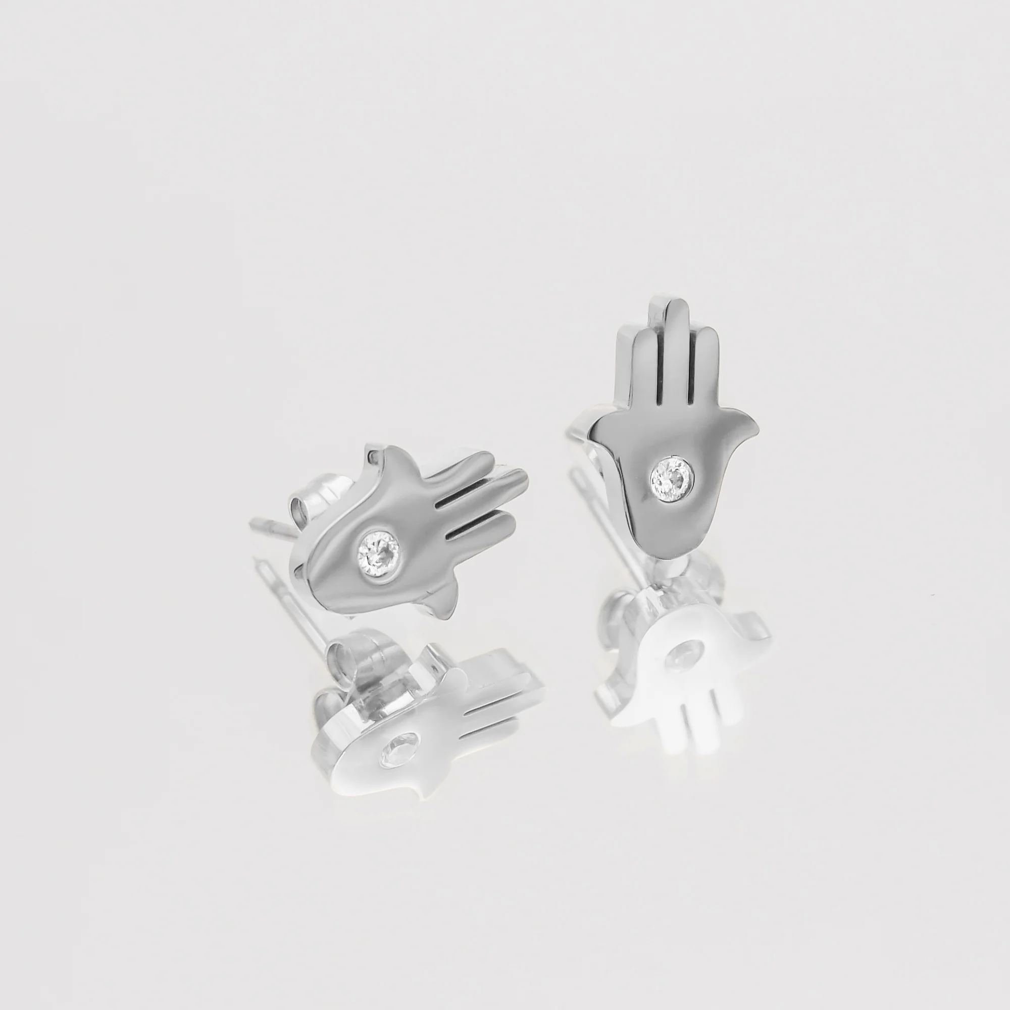 Amalie Hand of Hamsa Stud Earrings - Image 6