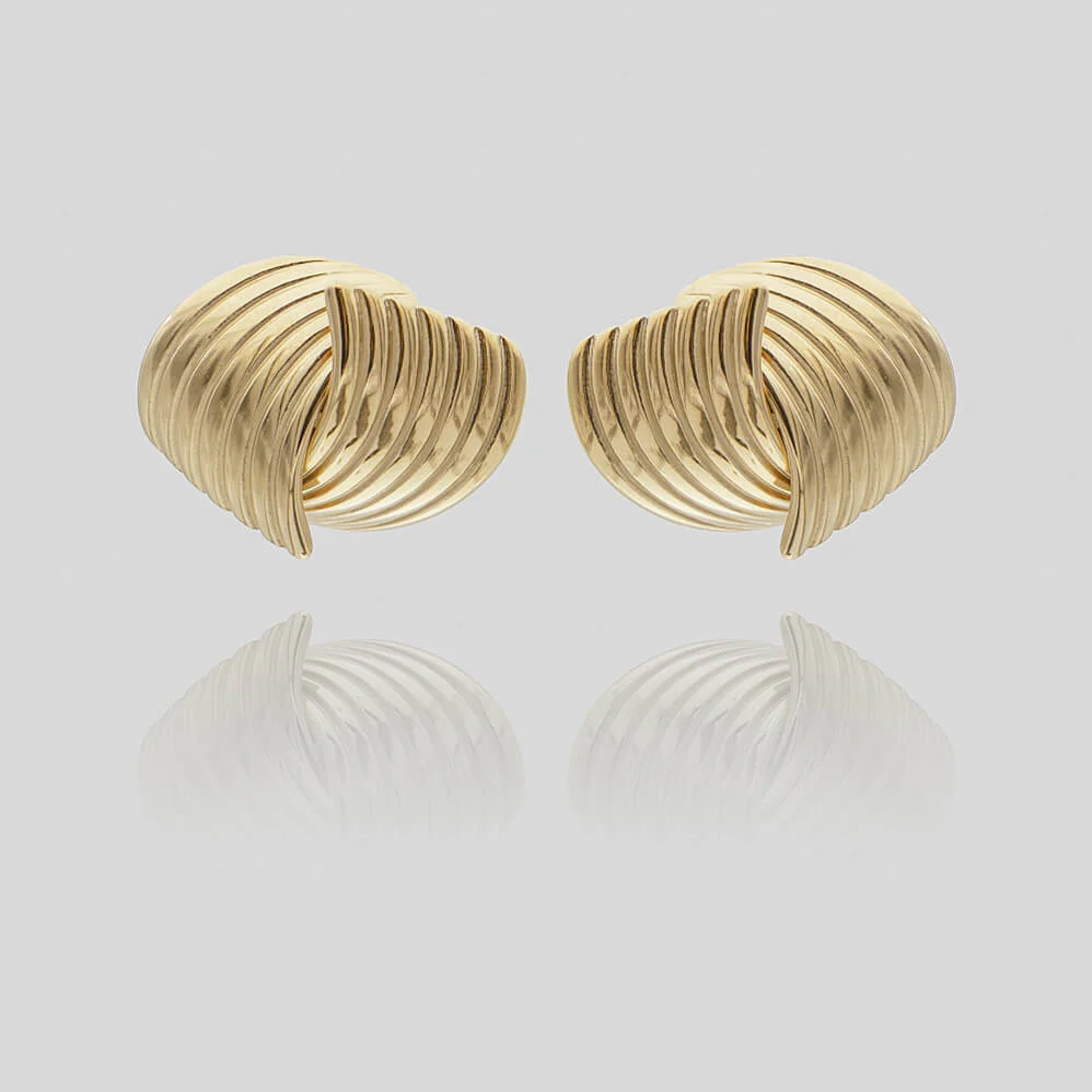 Amaya Fluted Fan Earrings