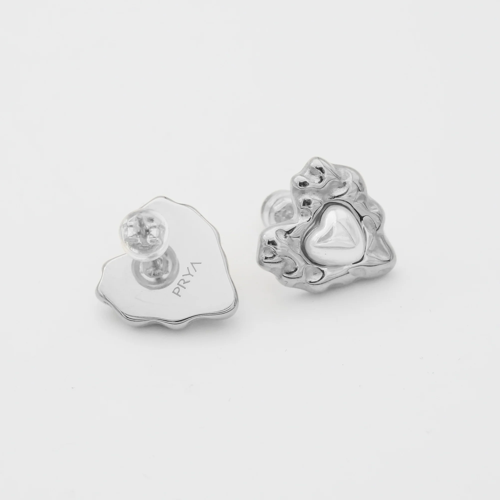 Amber Heart & Pearl Earrings - Image 5