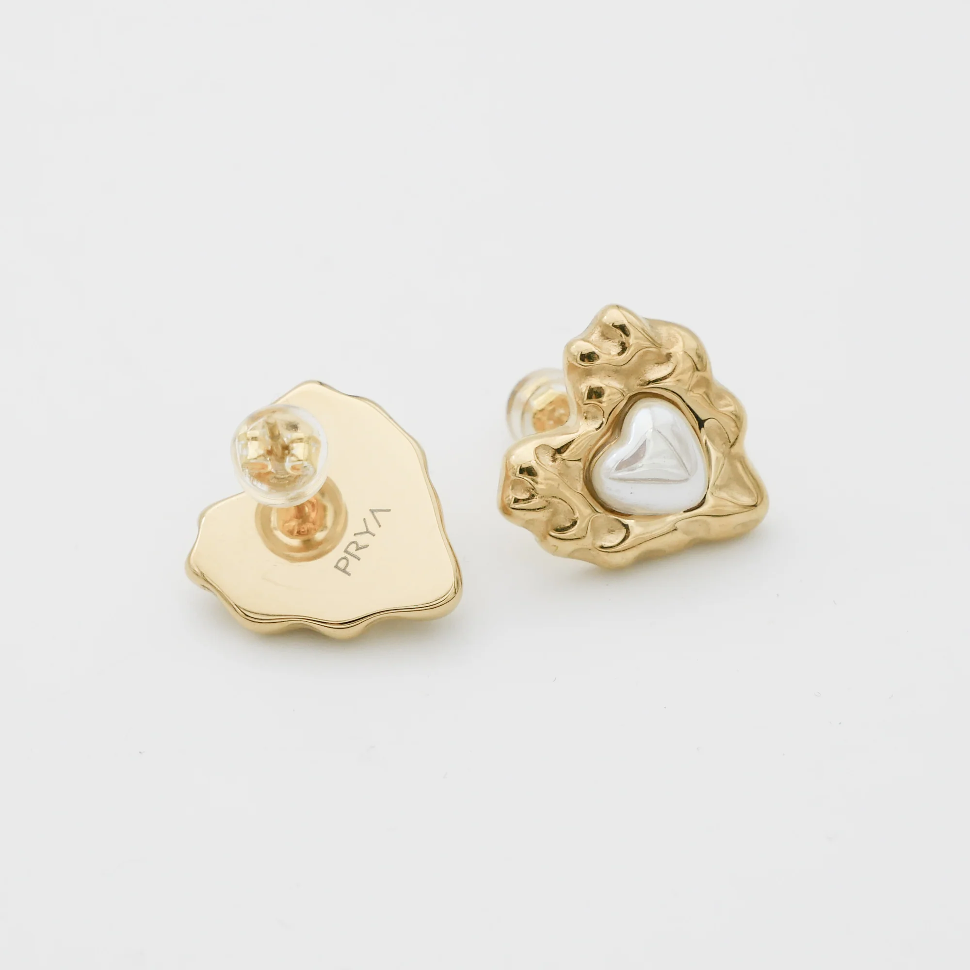 Amber Heart & Pearl Earrings - Image 6