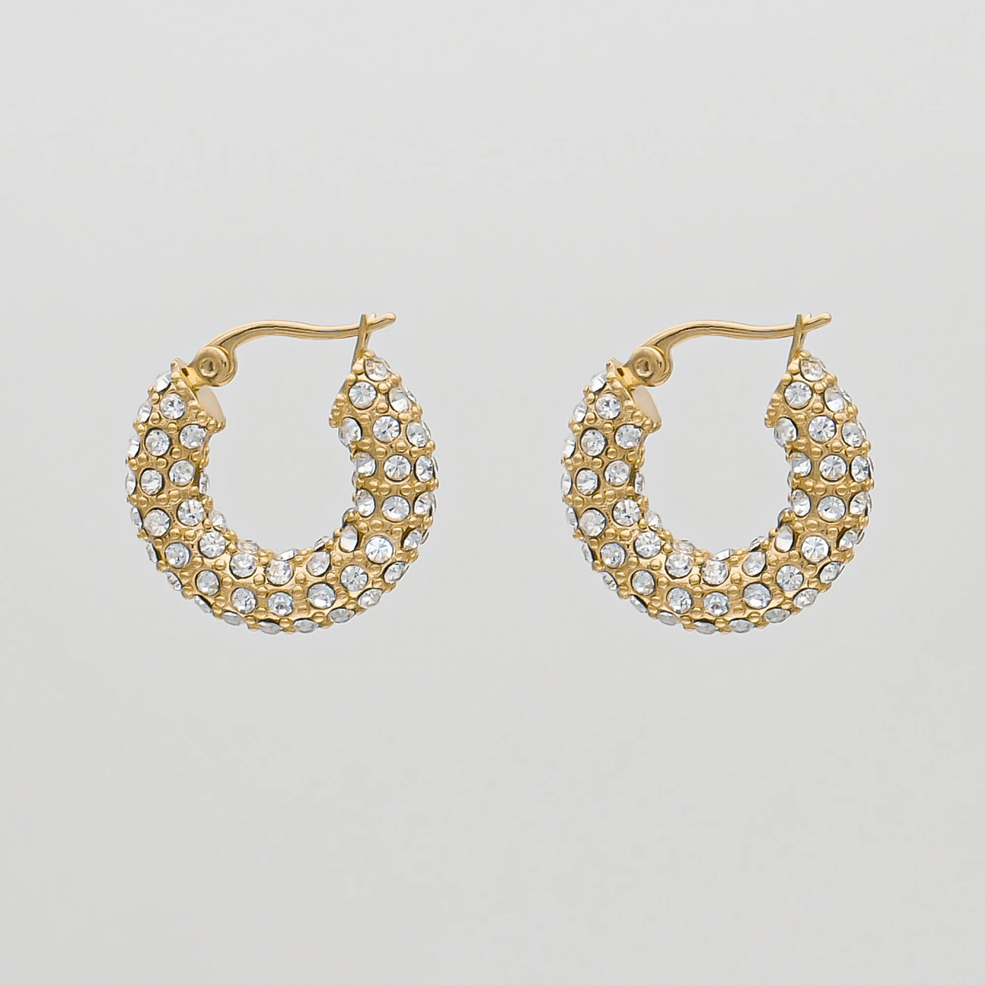 Amiya CZ Hoop Earrings - Image 4
