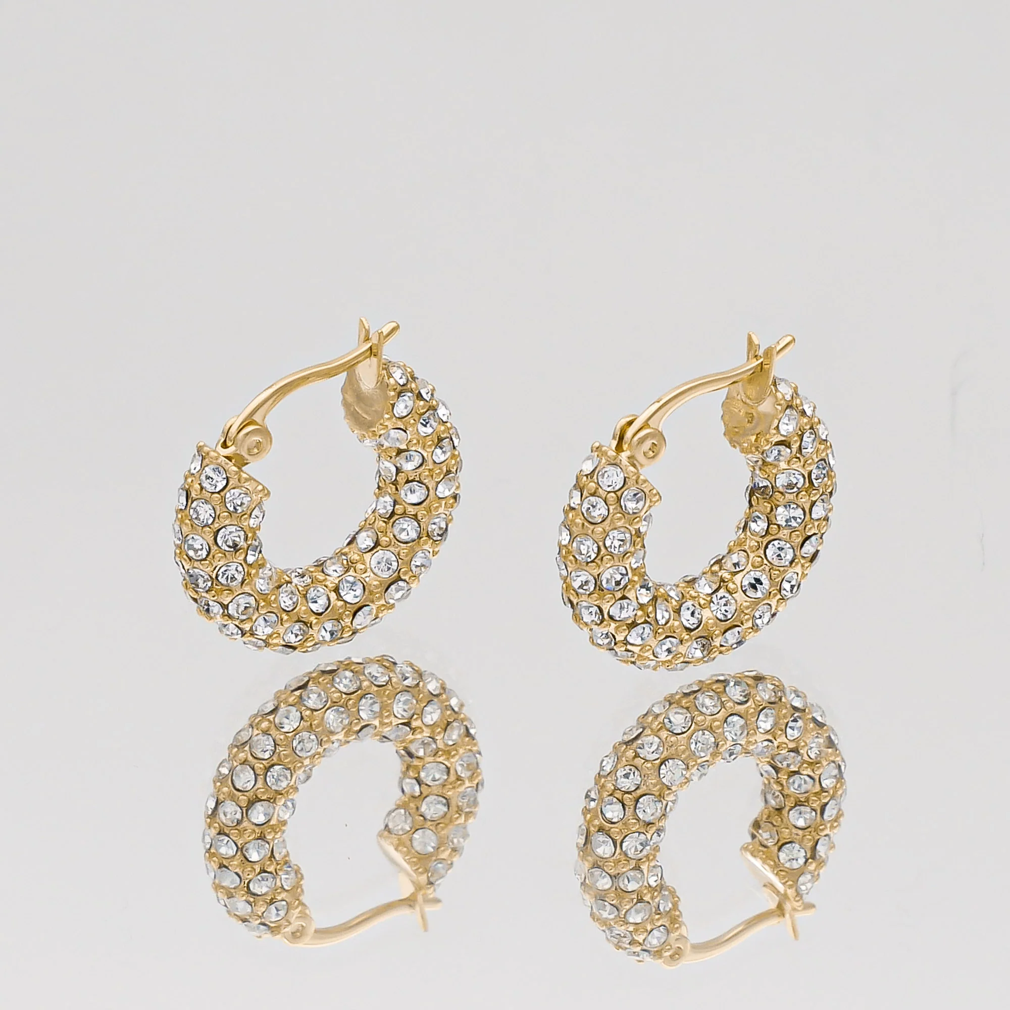 Amiya CZ Hoop Earrings - Image 5