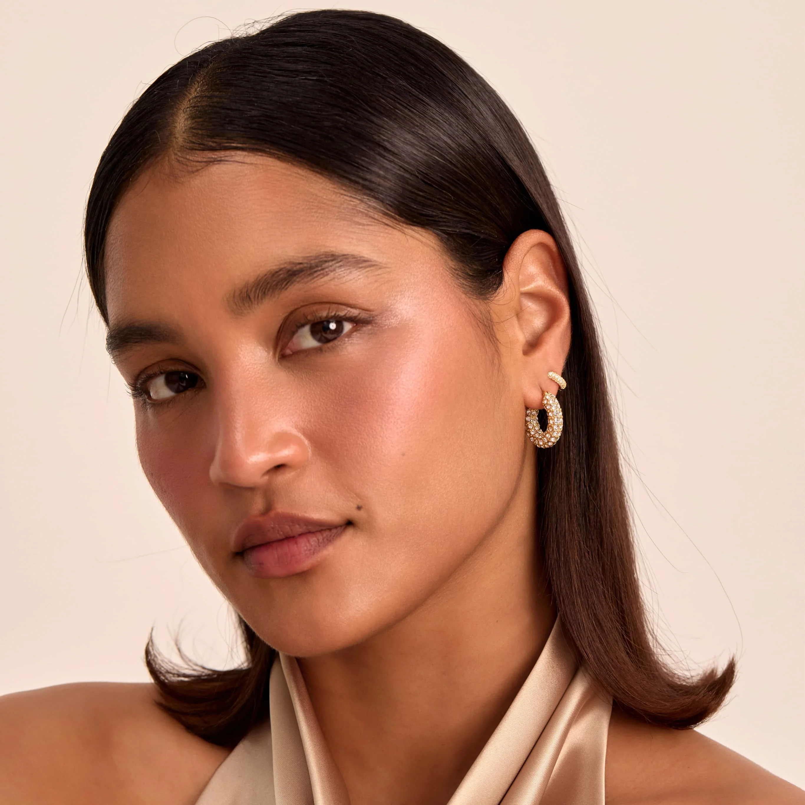 Amiya CZ Hoop Earrings - Image 6