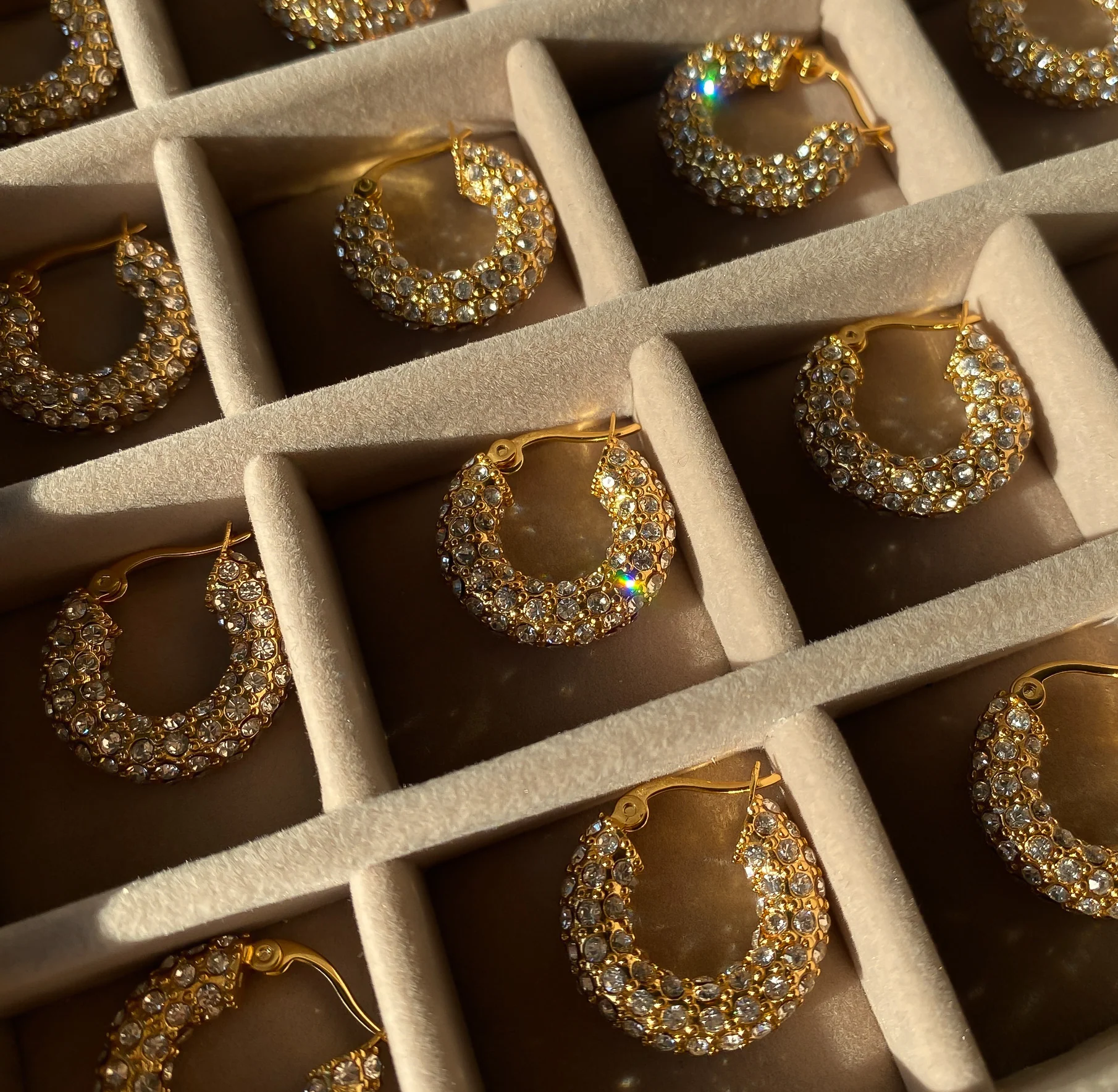 Amiya CZ Hoop Earrings - Image 9