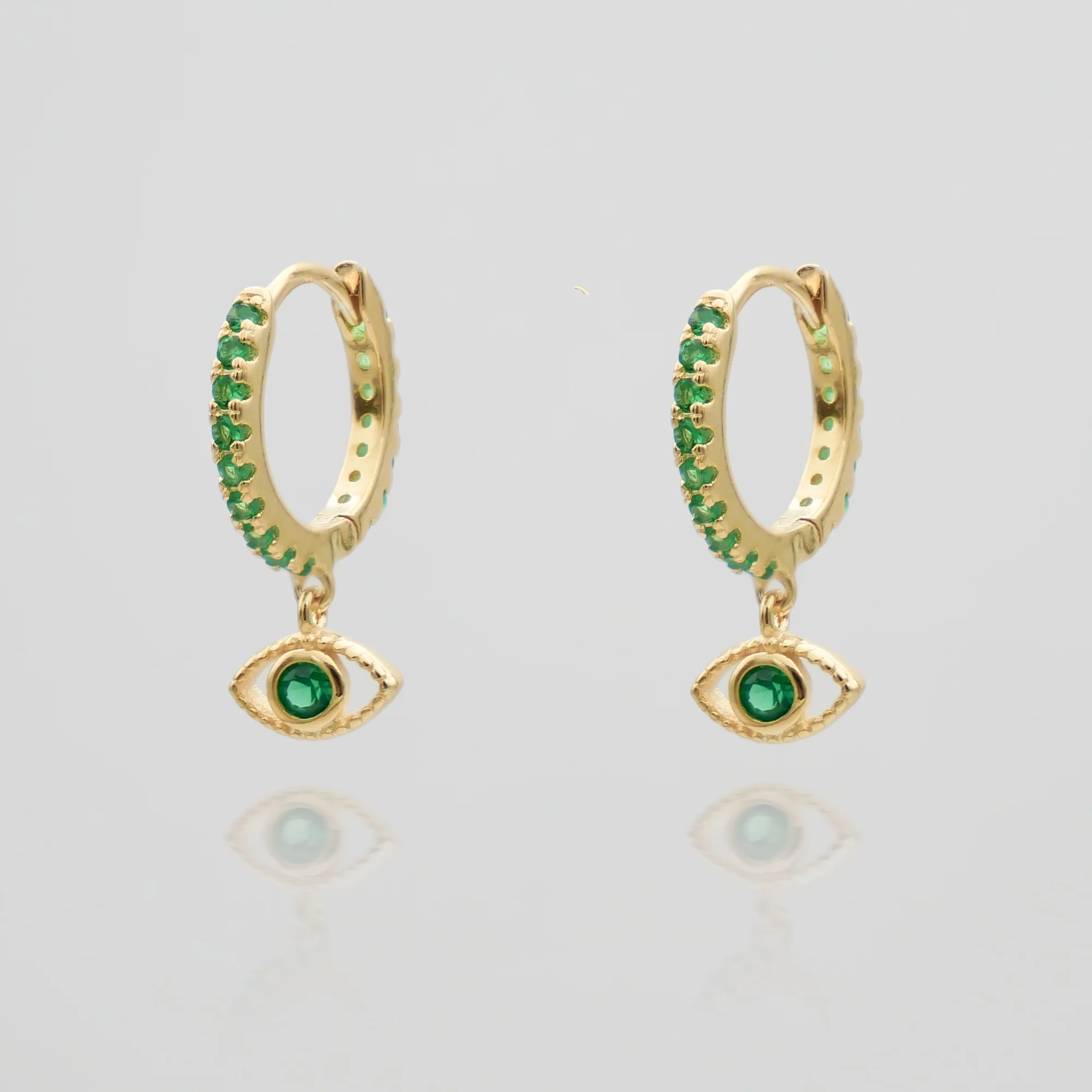 Ana Eye Huggie Earrings
