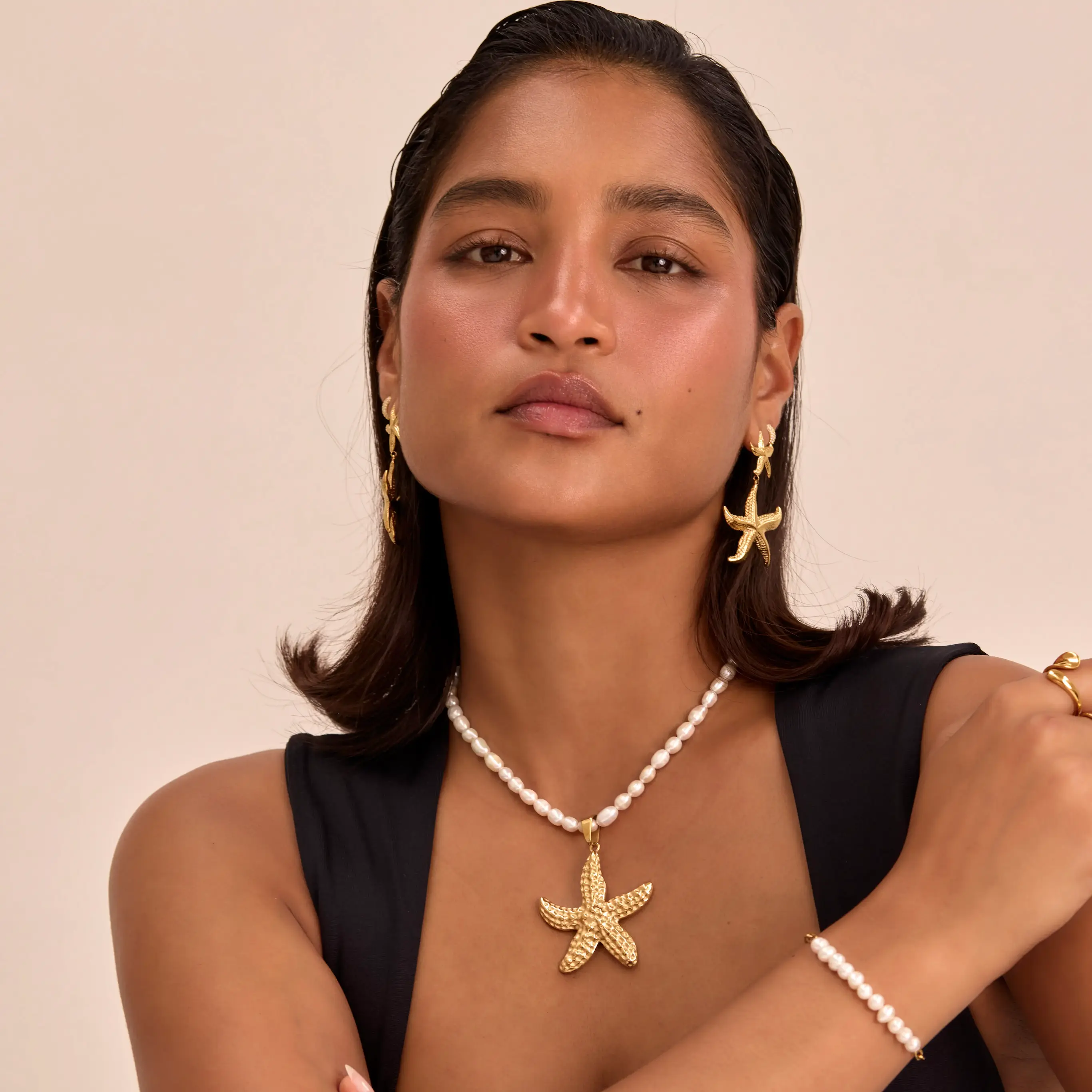 Ariel Starfish Pearl Necklace - Image 10
