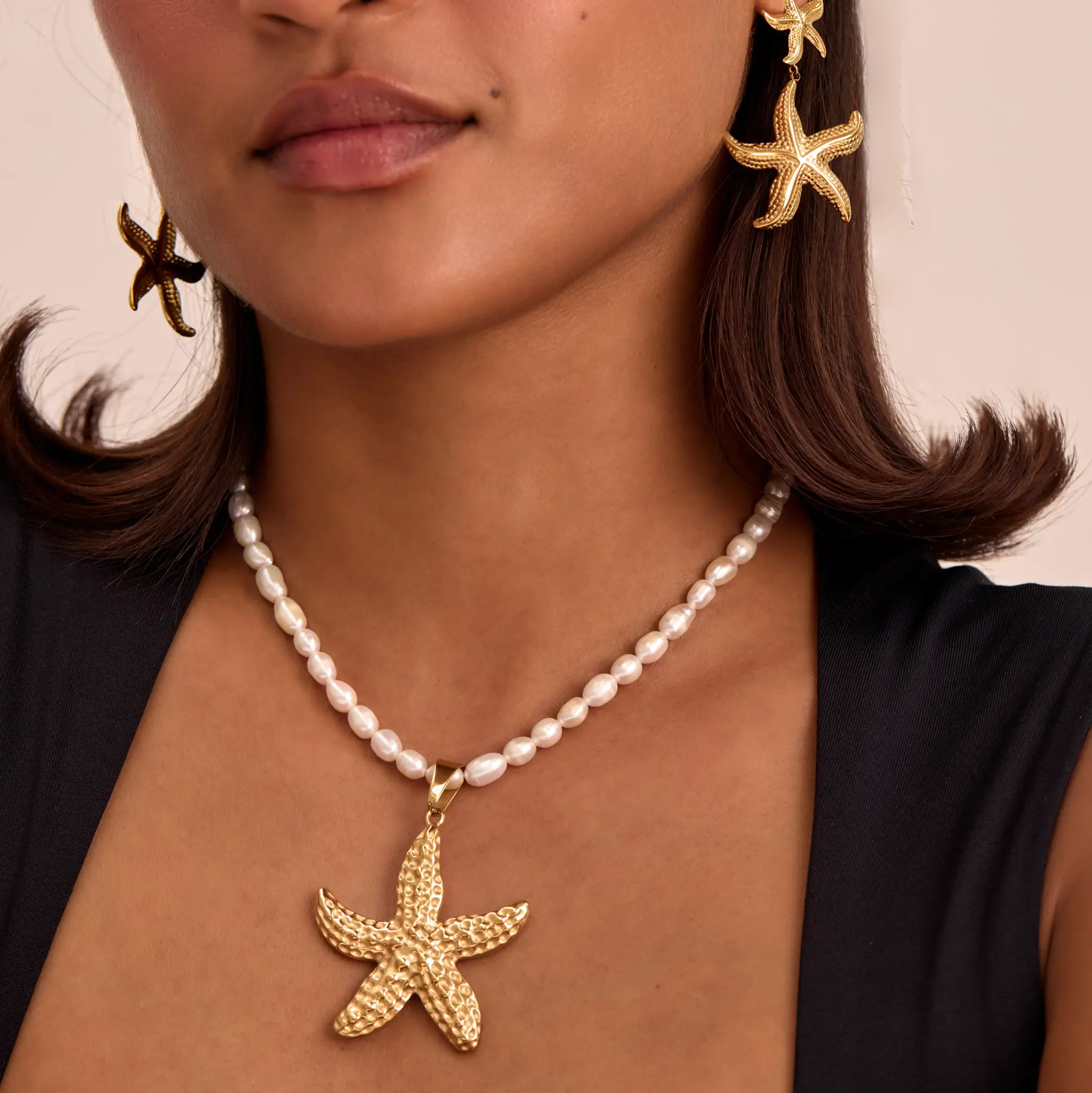 Ariel Starfish Pearl Necklace - Image 4
