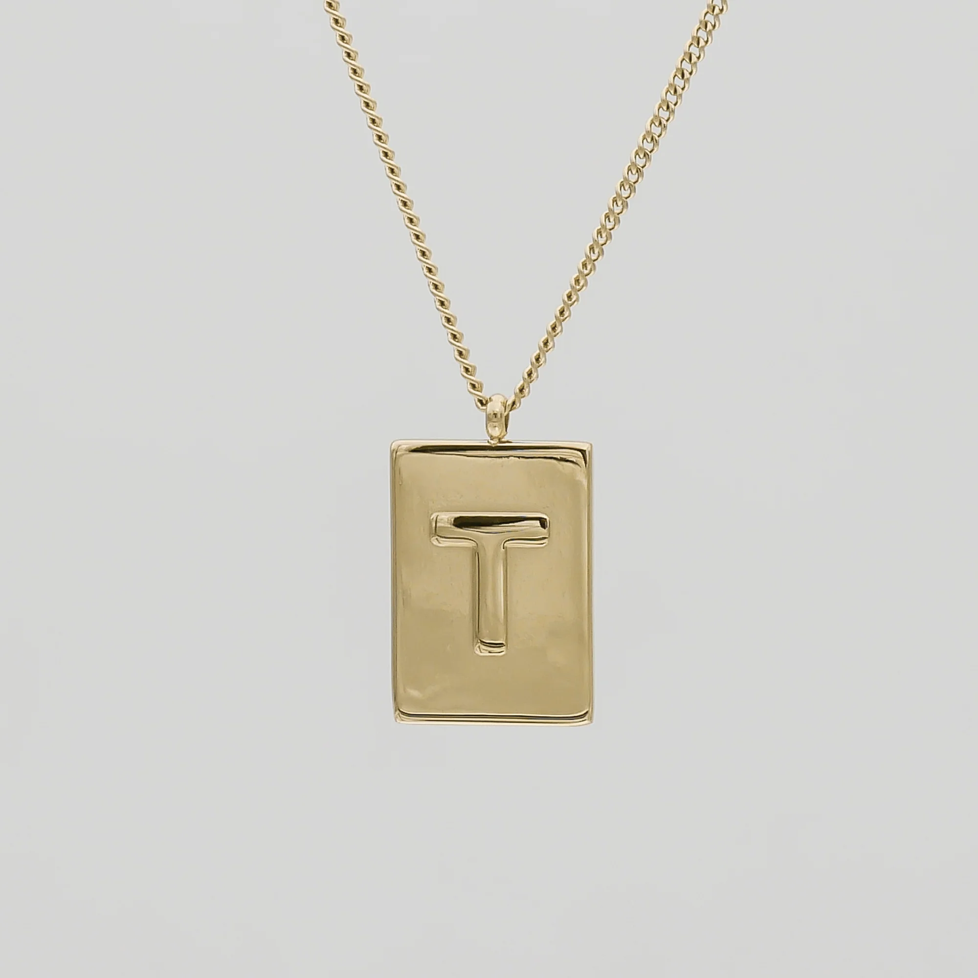 Athena Initial Tablet Necklace - Image 36