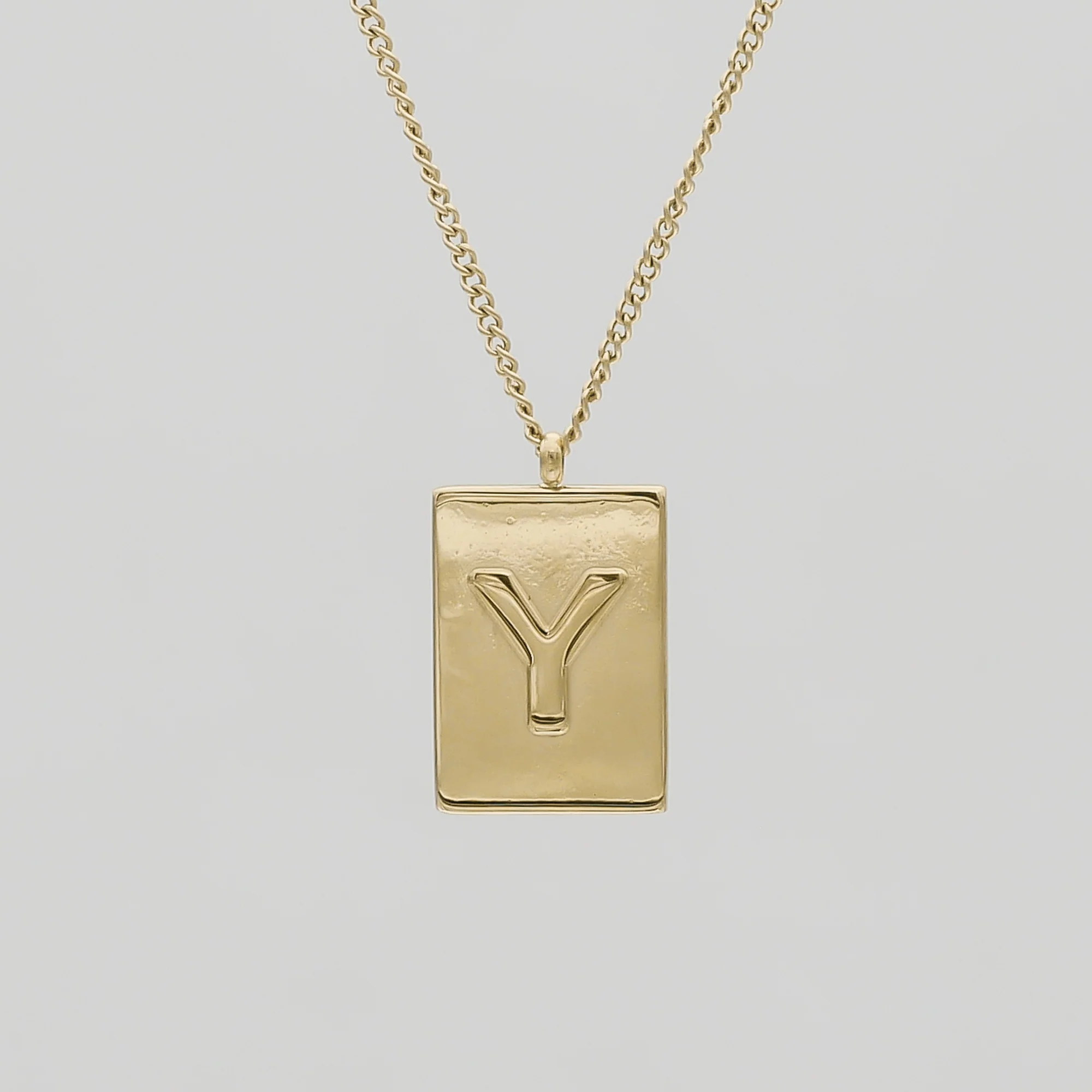 Athena Initial Tablet Necklace - Image 46
