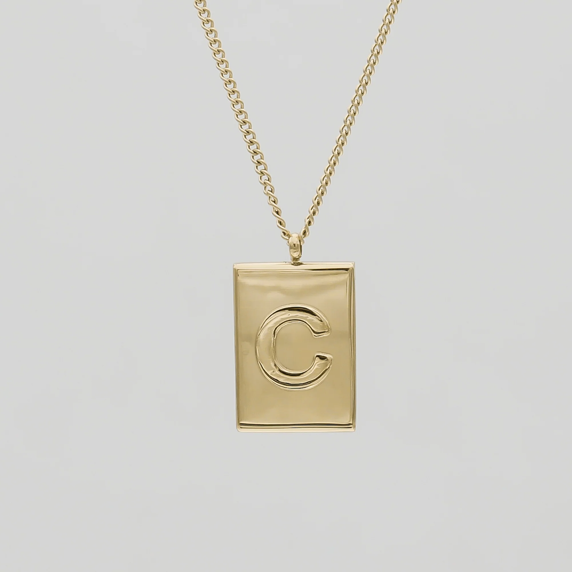 Athena Initial Tablet Necklace - Image 5