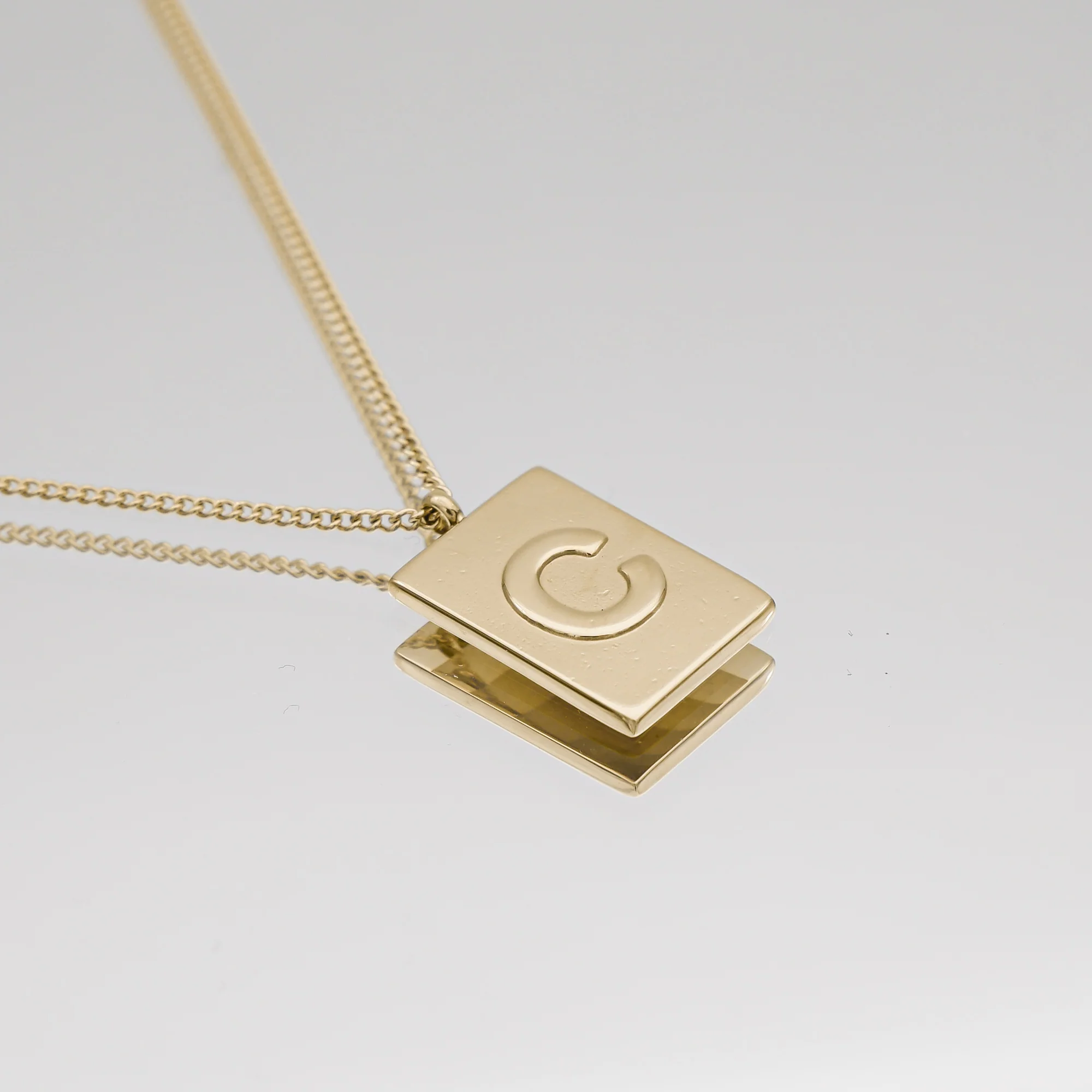 Athena Initial Tablet Necklace - Image 6
