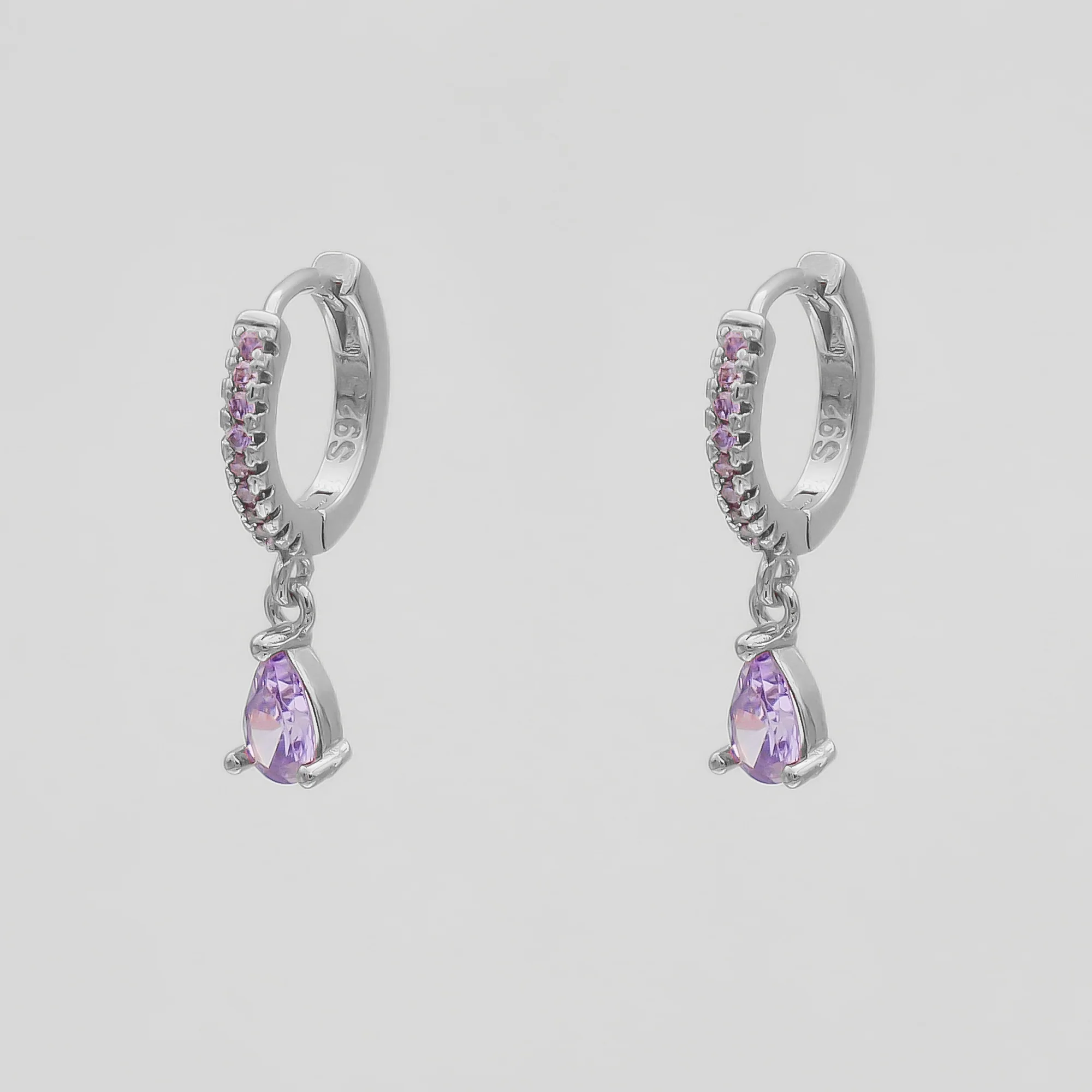Aurora Gemstone Huggie Earrings - Image 13