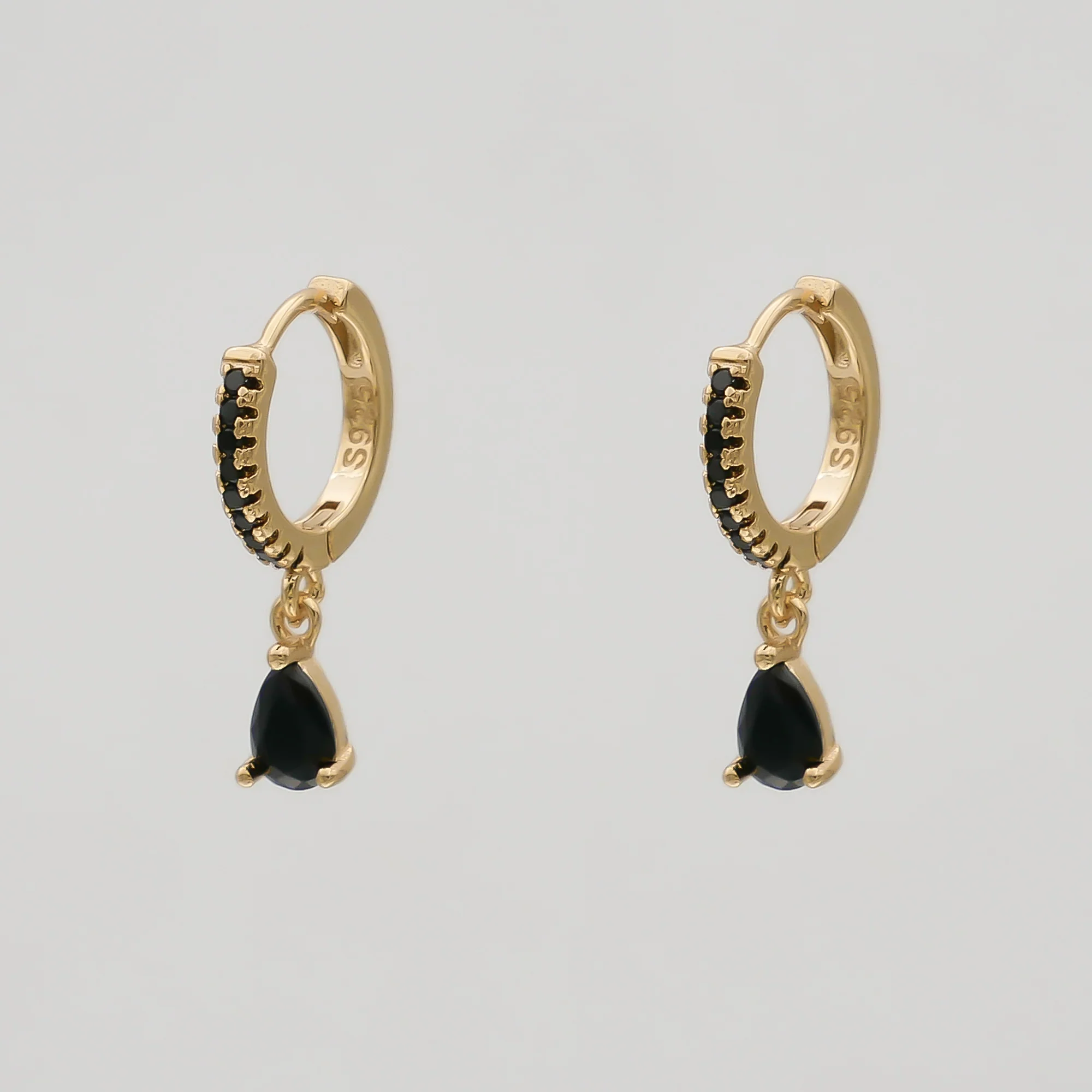 Aurora Gemstone Huggie Earrings - Image 4