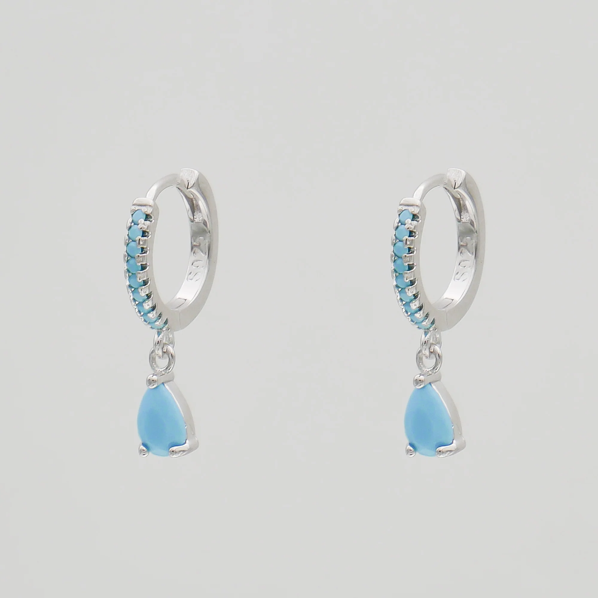 Aurora Gemstone Huggie Earrings - Image 7