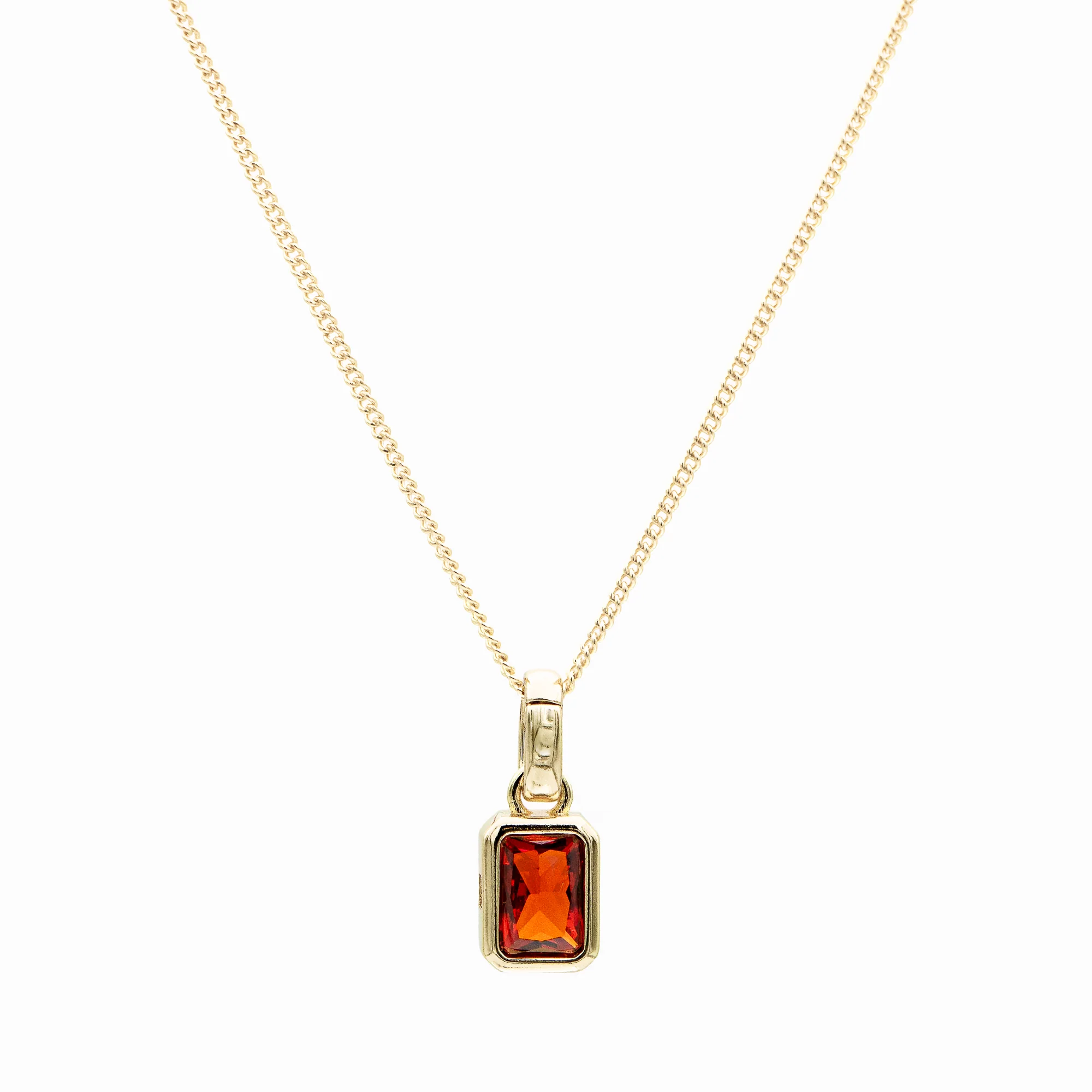 Emerald Cut Birthstone Necklace - Image 10