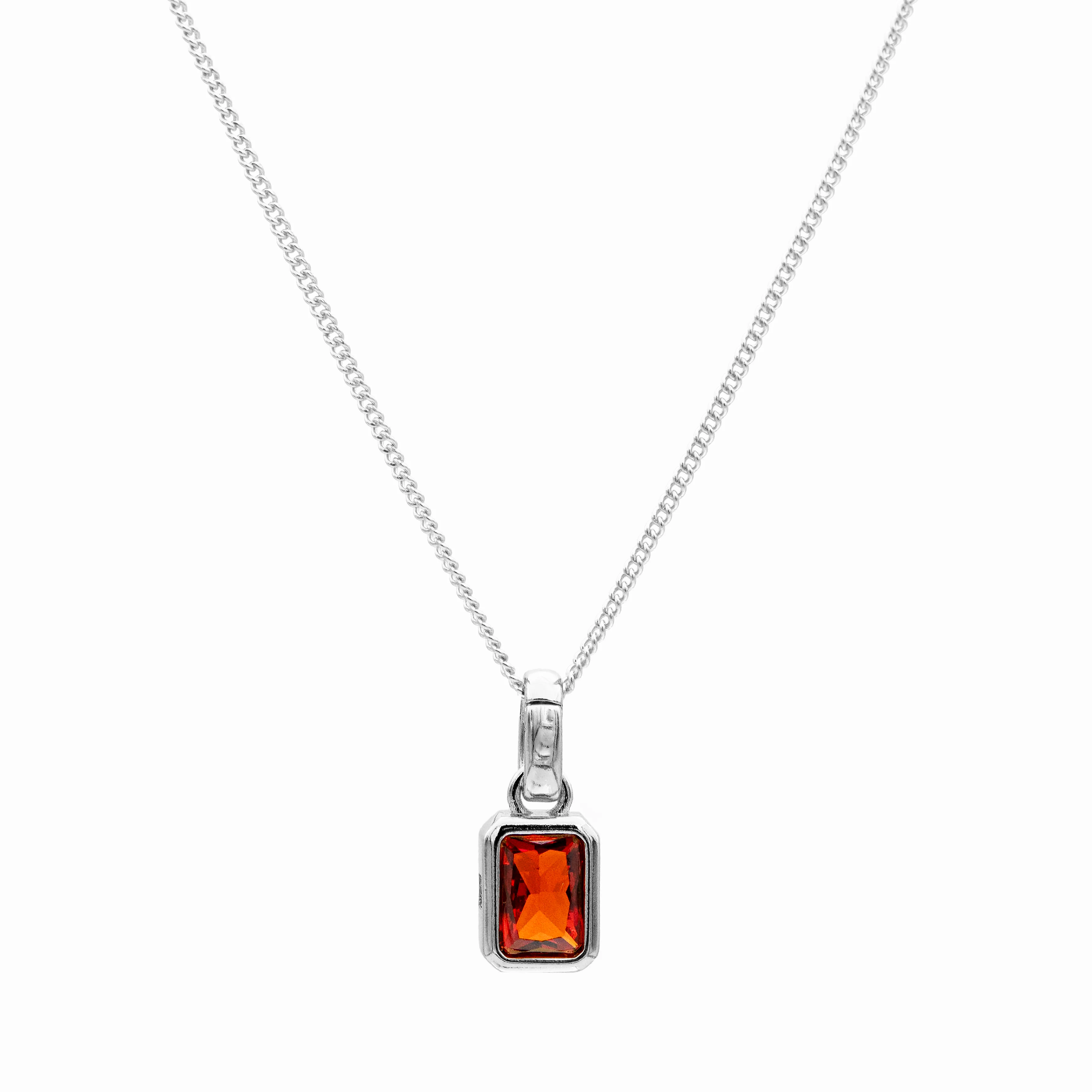 Emerald Cut Birthstone Necklace - Image 11