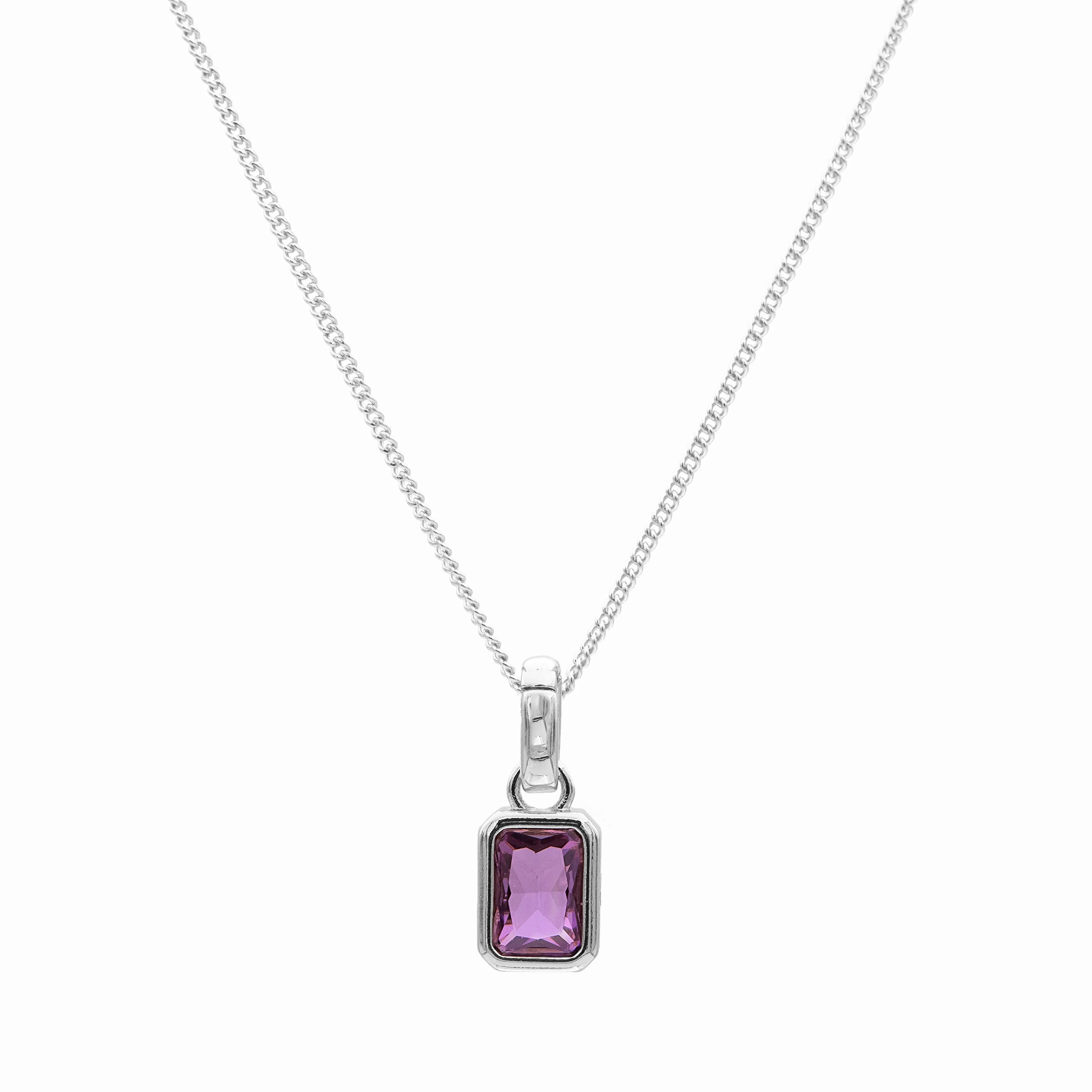 Emerald Cut Birthstone Necklace - Image 13