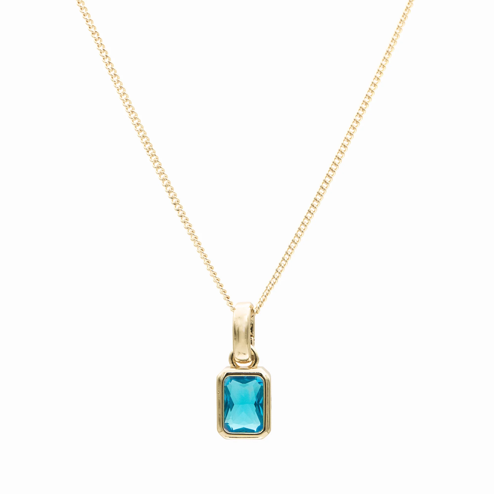 Emerald Cut Birthstone Necklace - Image 14