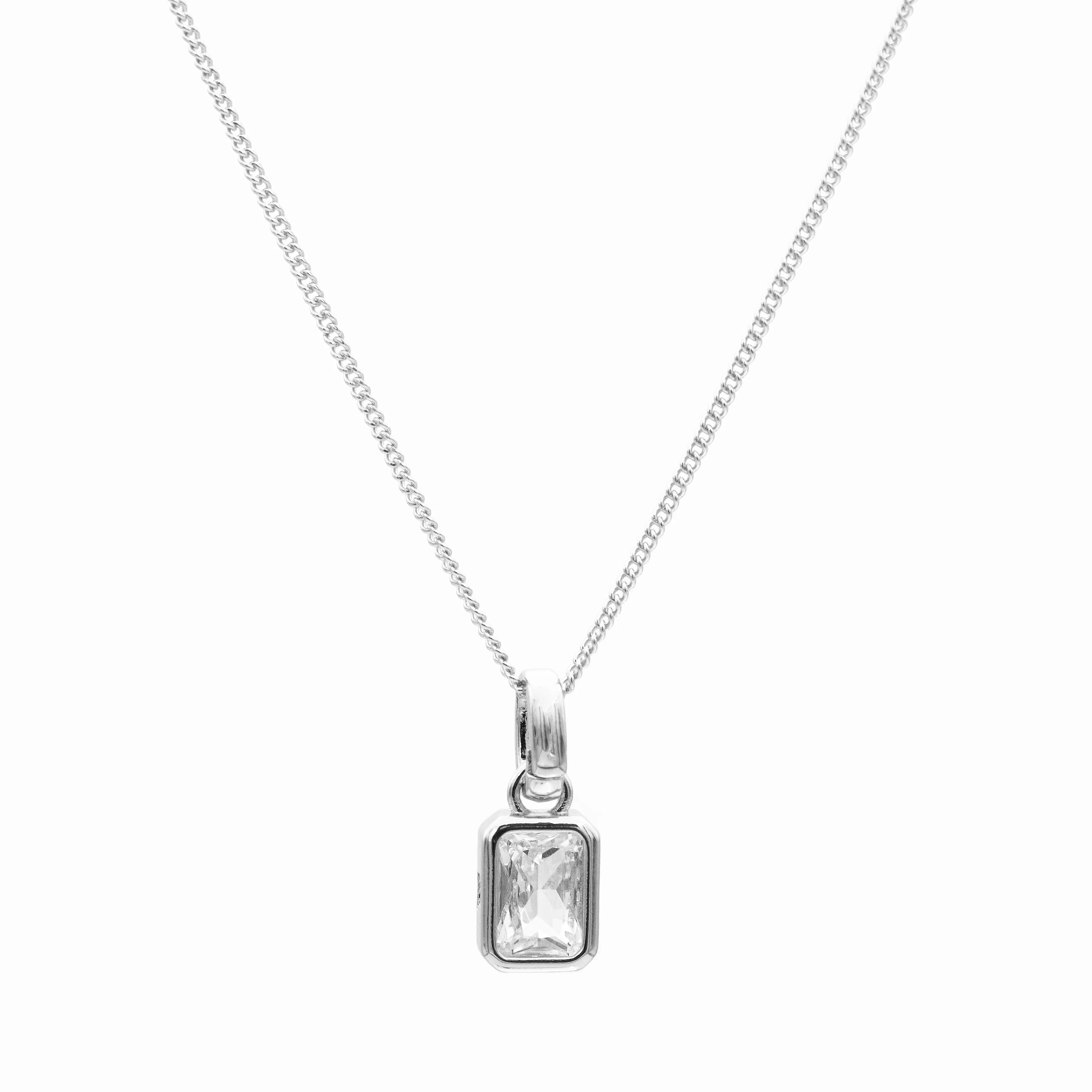 Emerald Cut Birthstone Necklace - Image 17