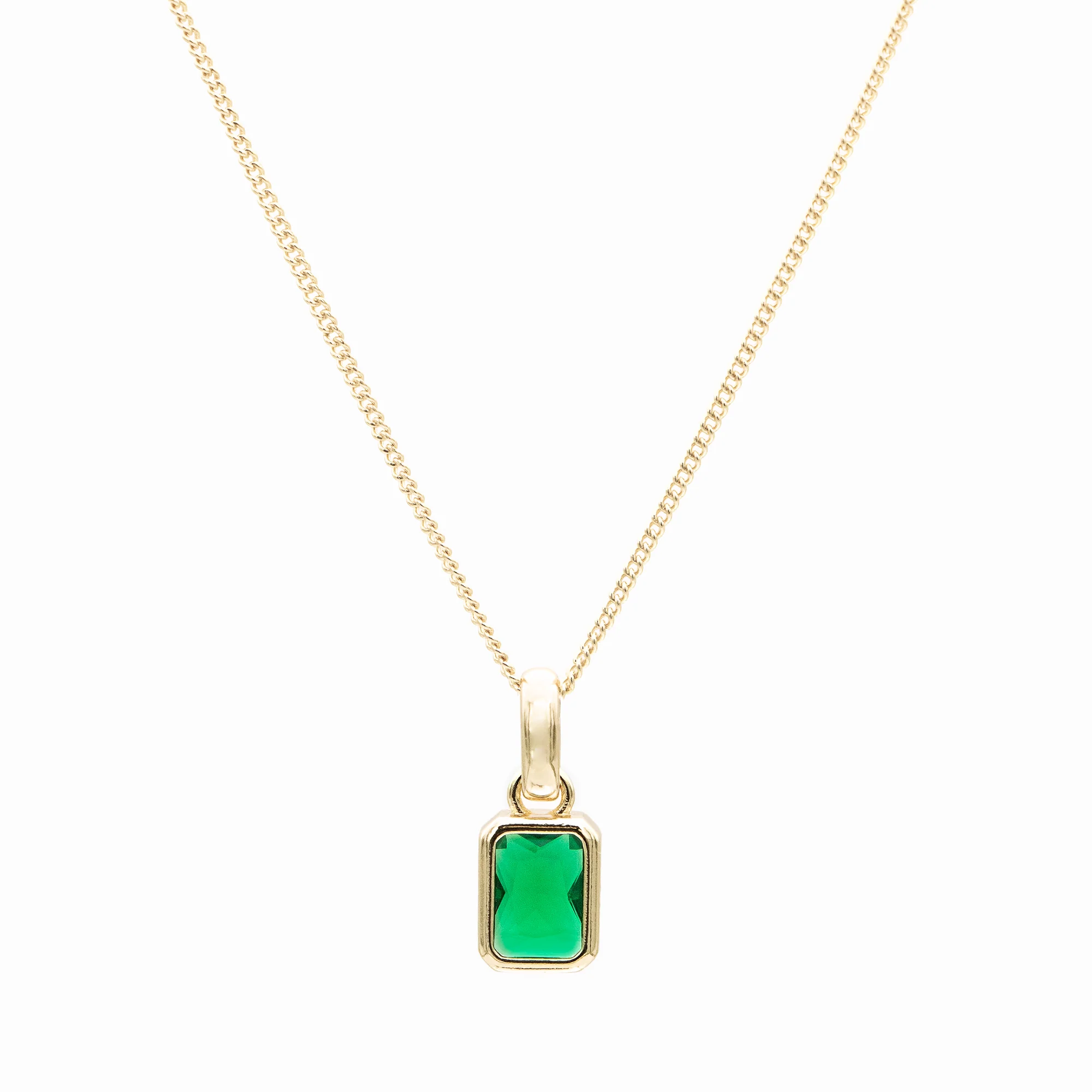 Emerald Cut Birthstone Necklace - Image 18