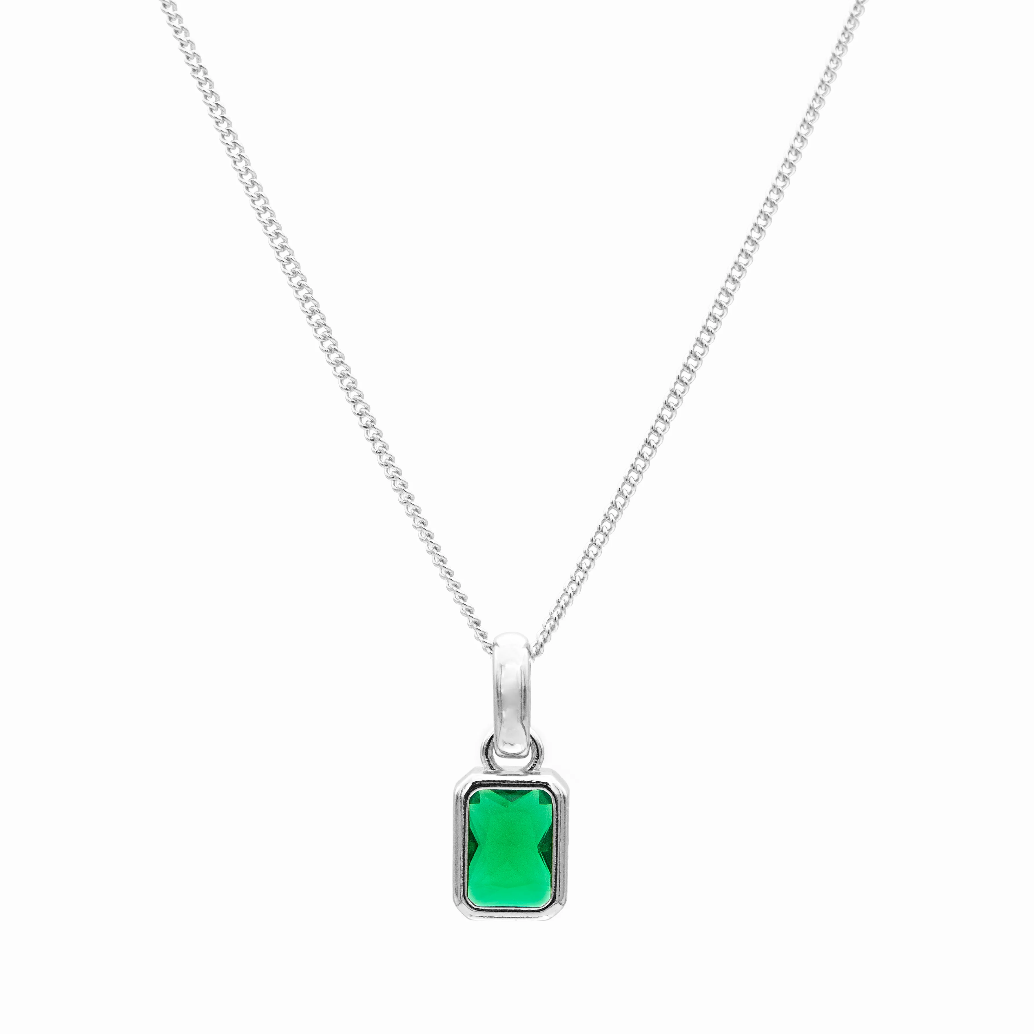 Emerald Cut Birthstone Necklace - Image 19
