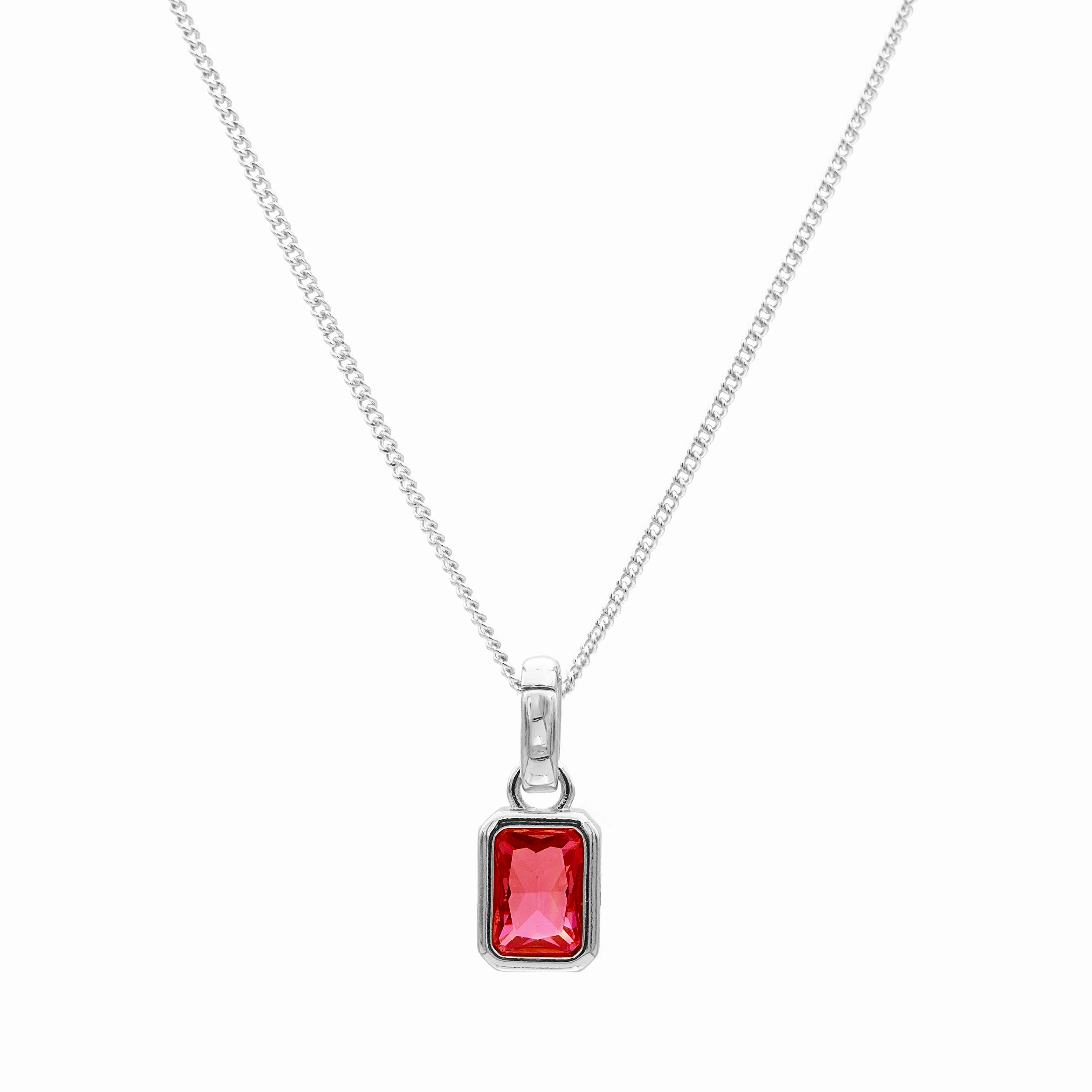 Emerald Cut Birthstone Necklace - Image 23