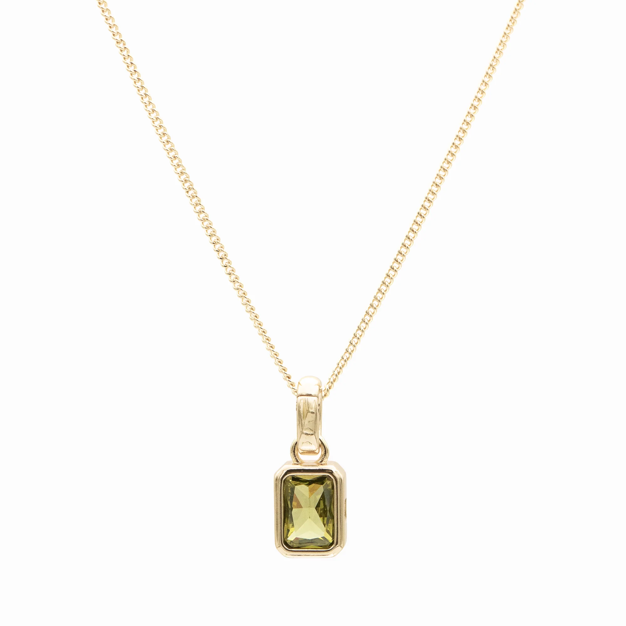 Emerald Cut Birthstone Necklace - Image 24