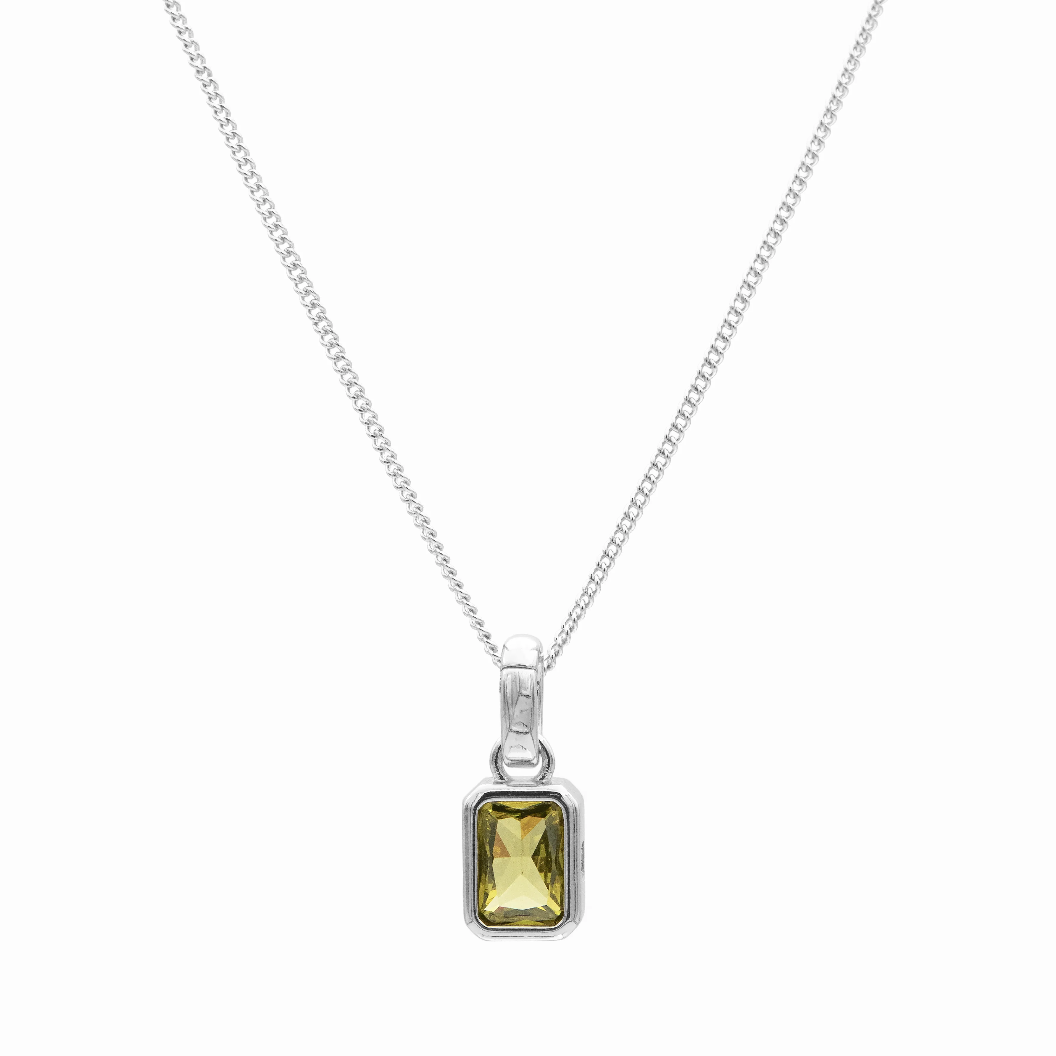 Emerald Cut Birthstone Necklace - Image 25