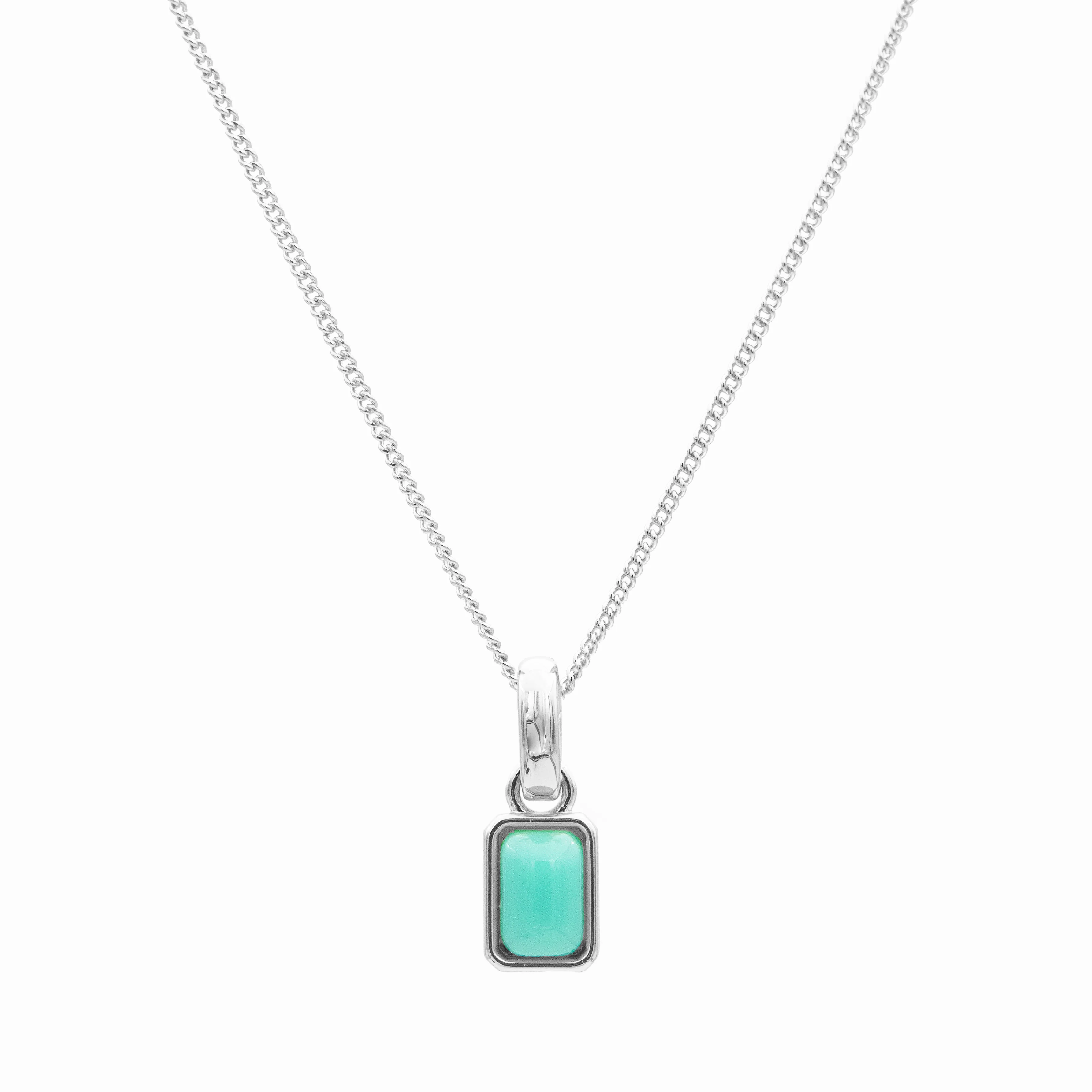 Emerald Cut Birthstone Necklace - Image 33