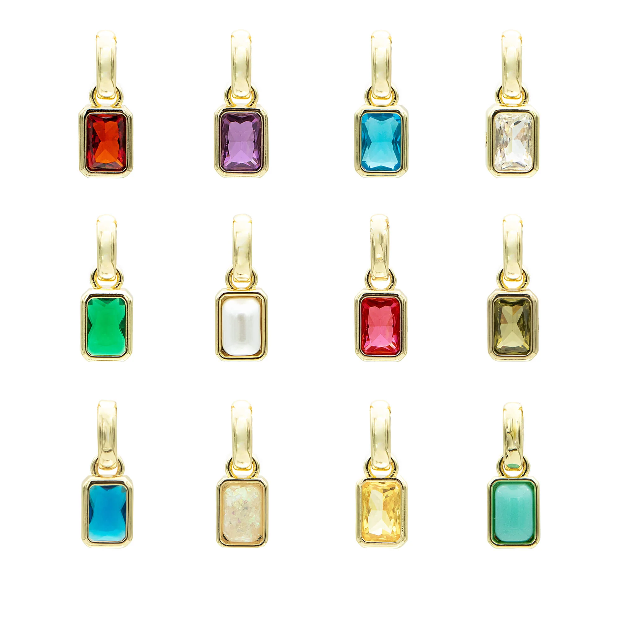 Emerald Cut Birthstone Necklace - Image 4