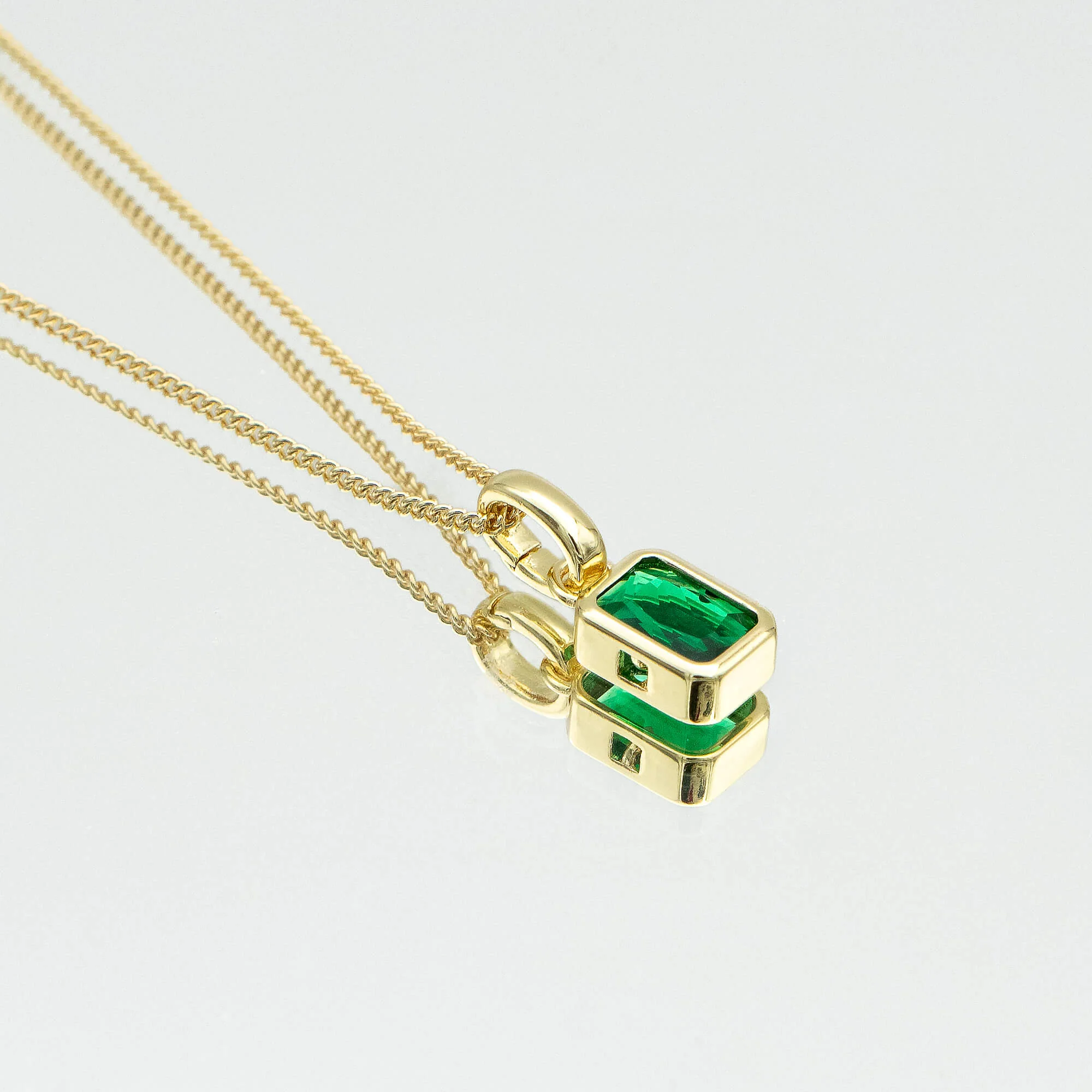 Emerald Cut Birthstone Necklace - Image 8