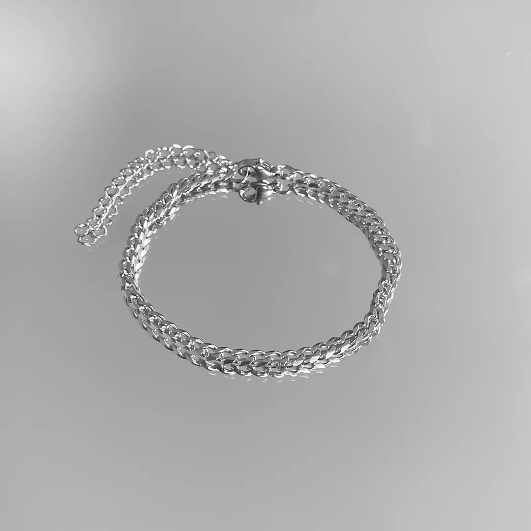 Classic Cuban Anklet Silver - Image 7