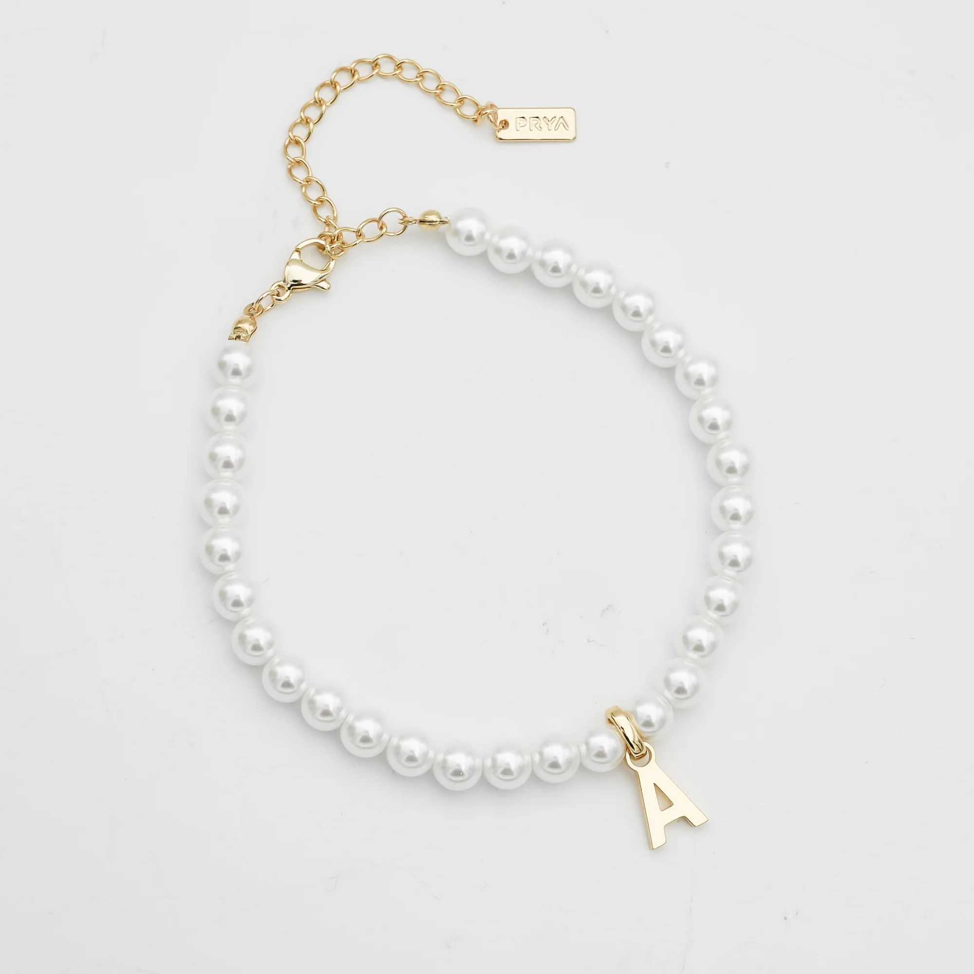 Classic Pearl Initial Anklet