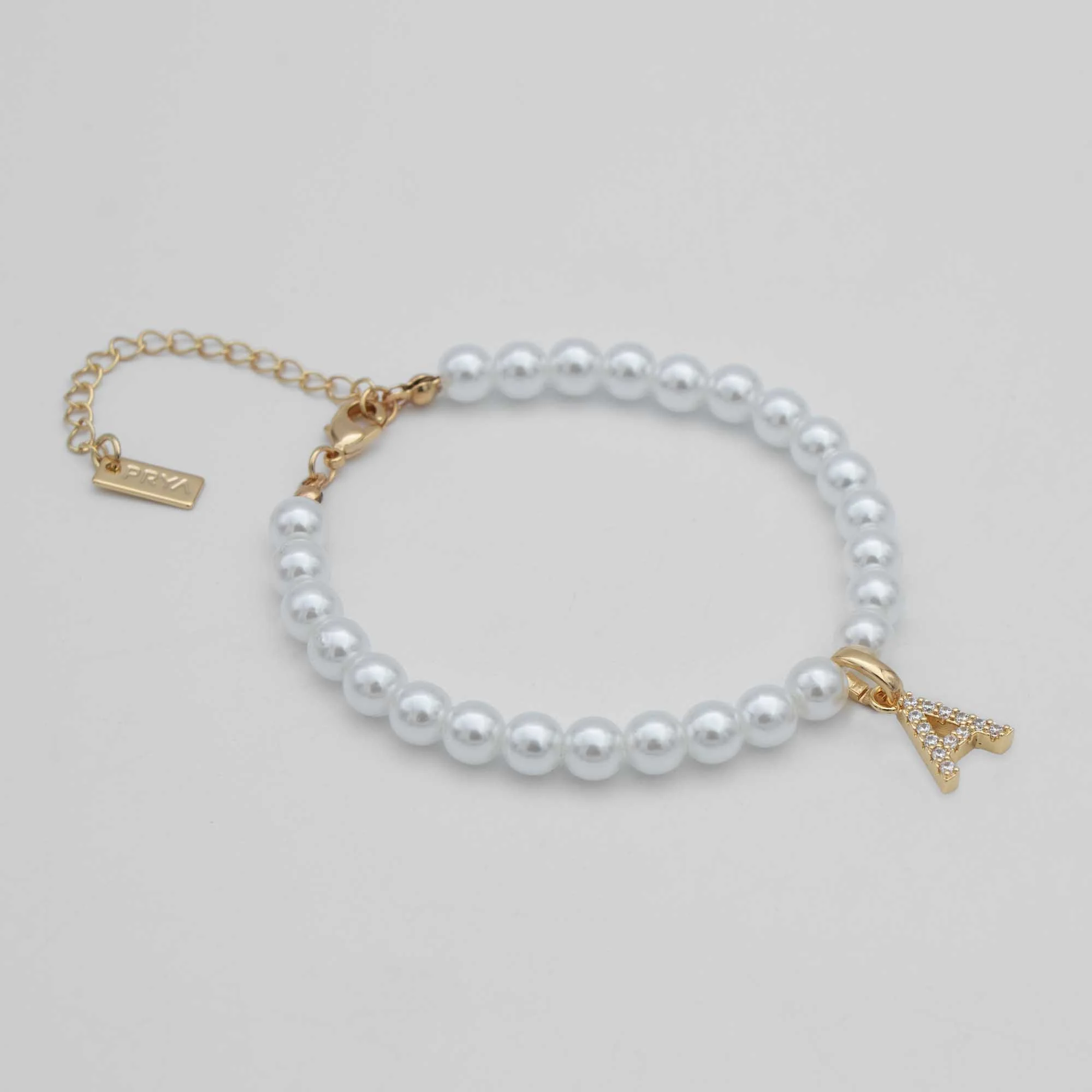 Classic Pearl Initial Anklet - Image 2