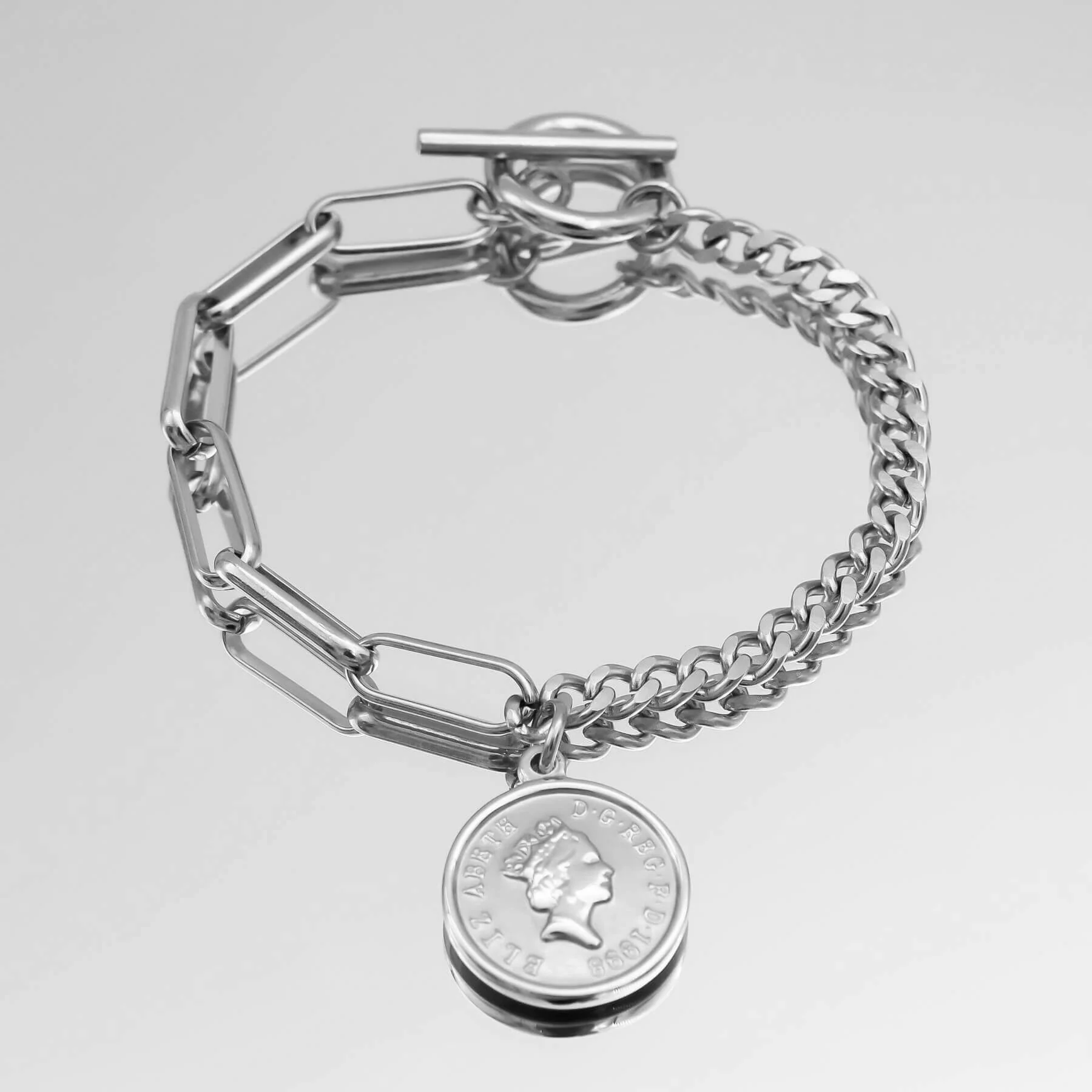 Coin Link Bracelet - Image 4