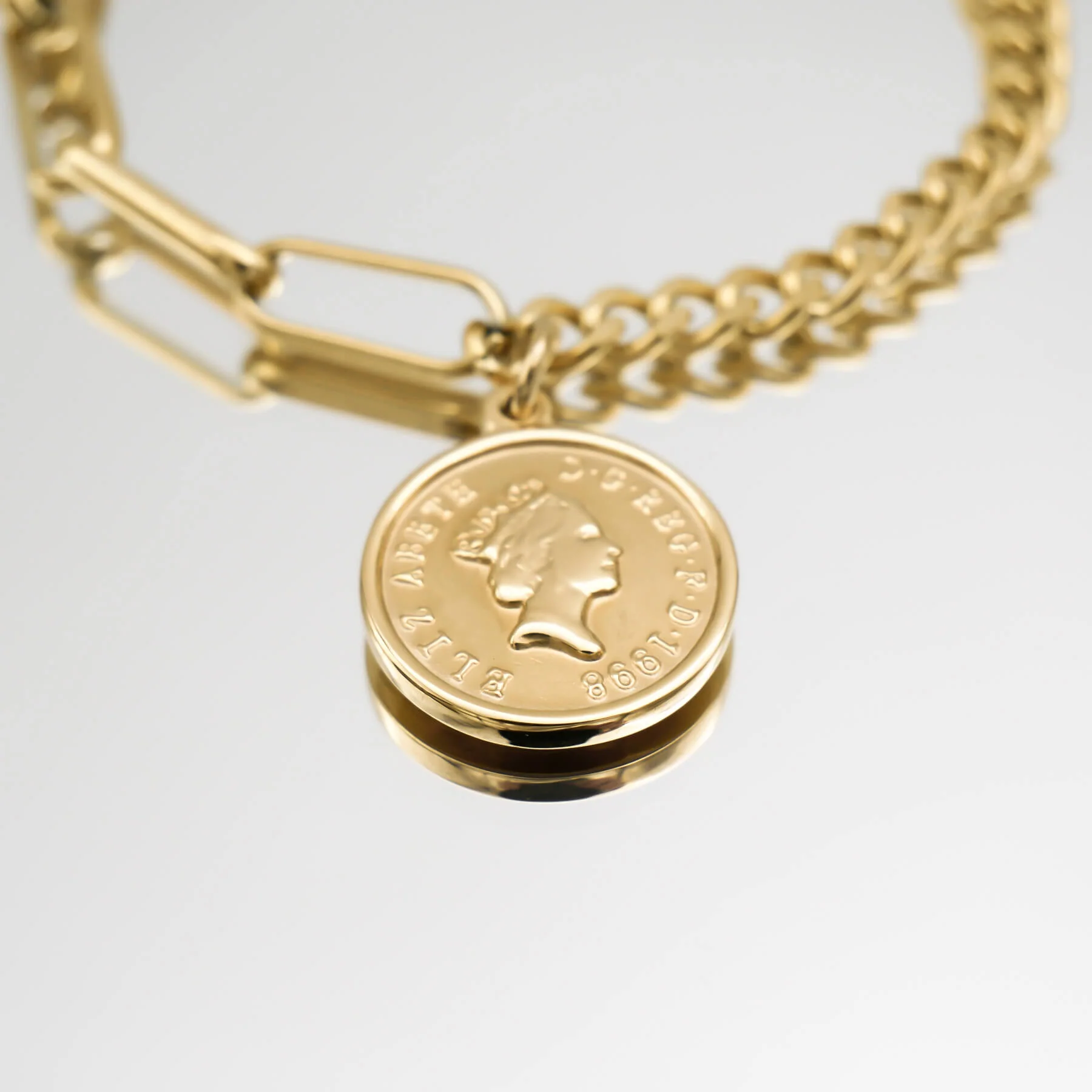 Coin Link Bracelet - Image 6