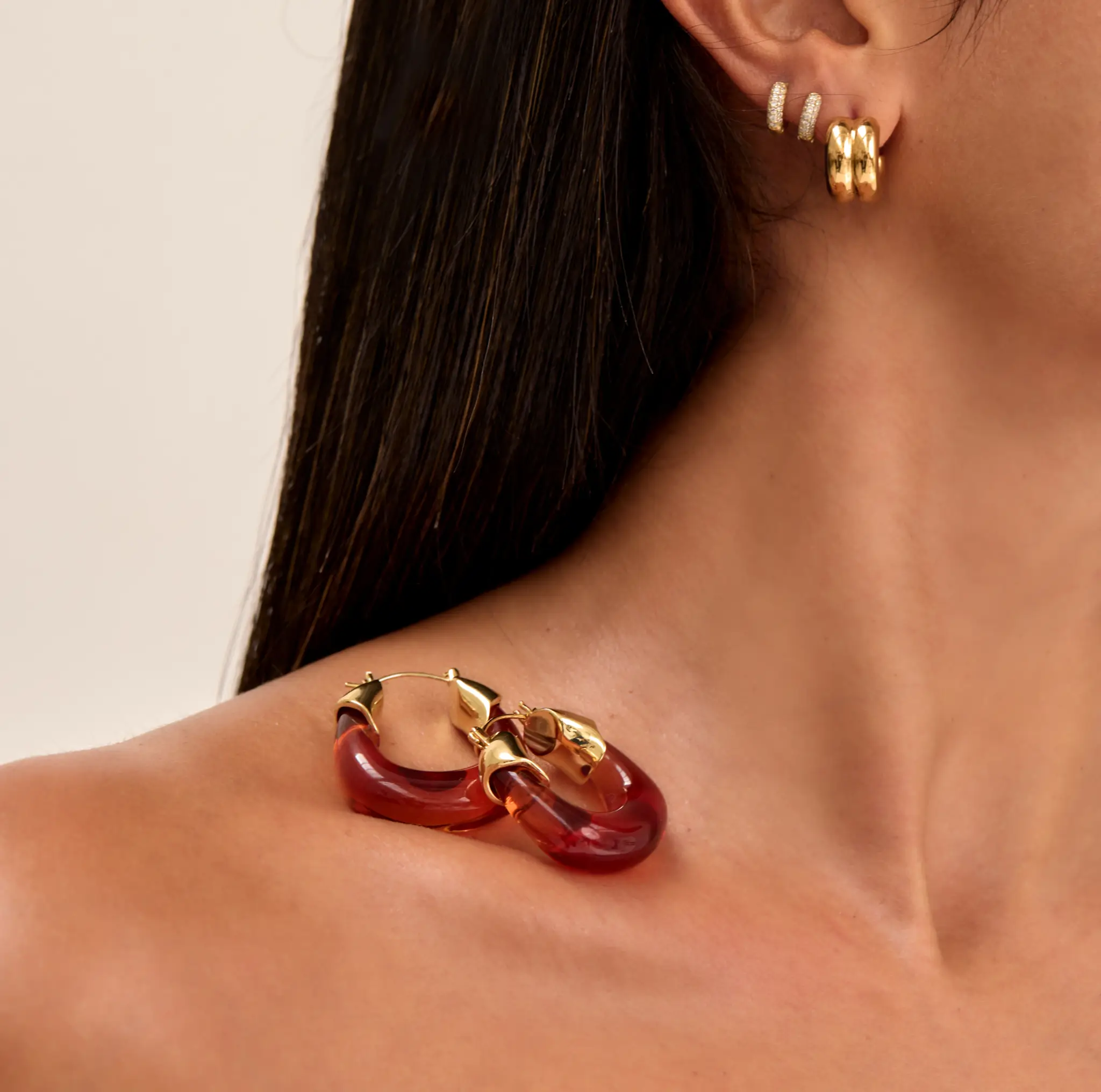 Celine Amber Earrings - Image 3