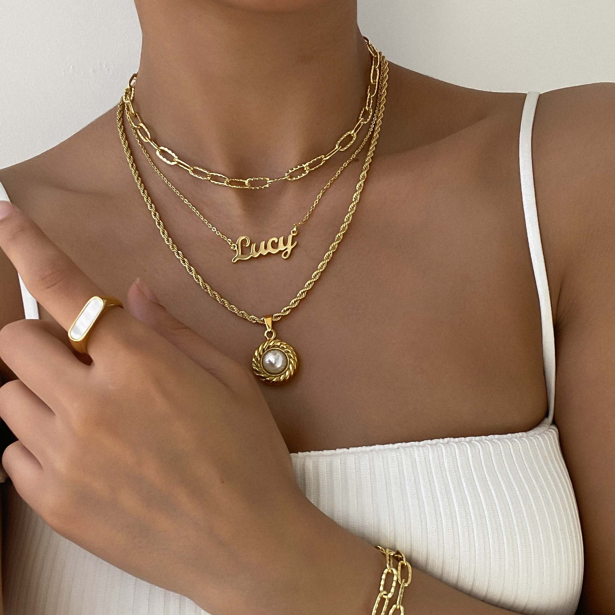 Esme Pearl Round Necklace - Image 4