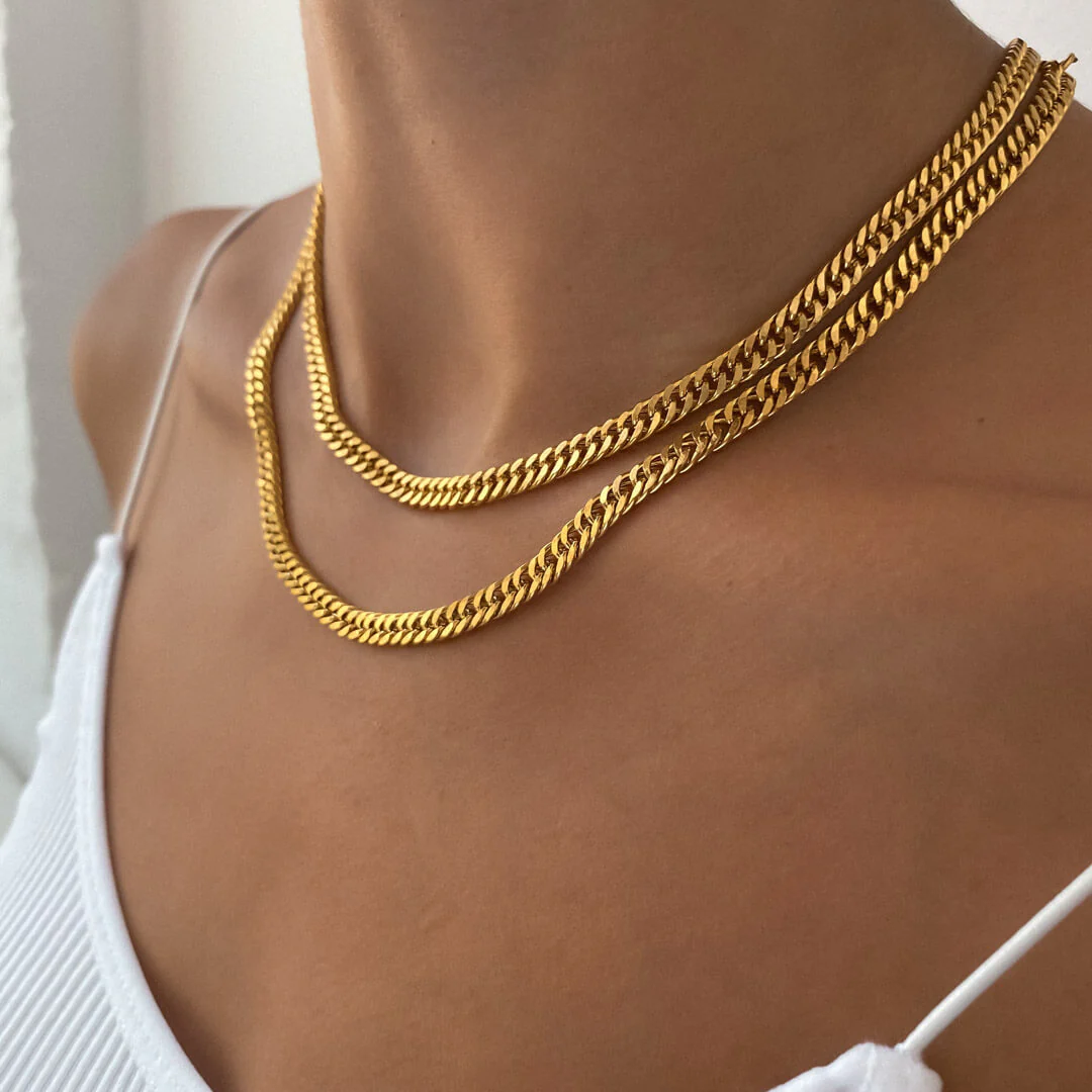 Double Link Curb Chain | Gold - Image 9