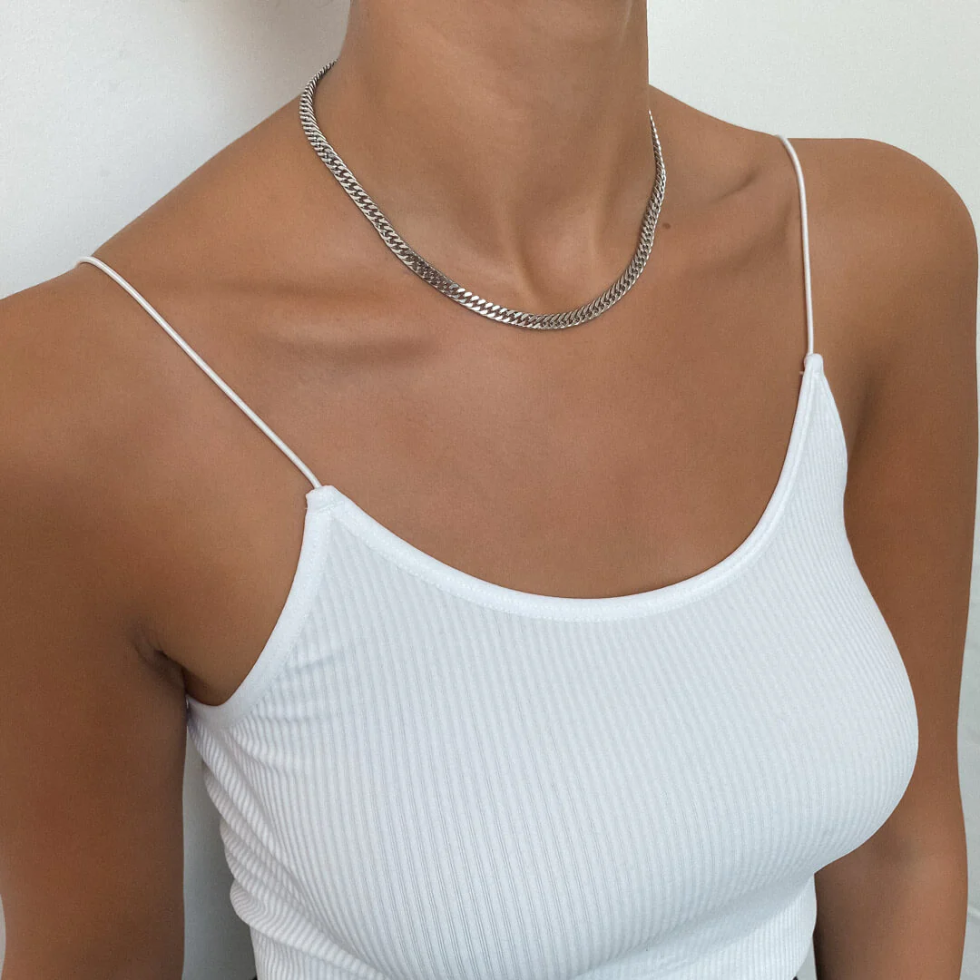 Double Link Curb Chain | Silver - Image 11