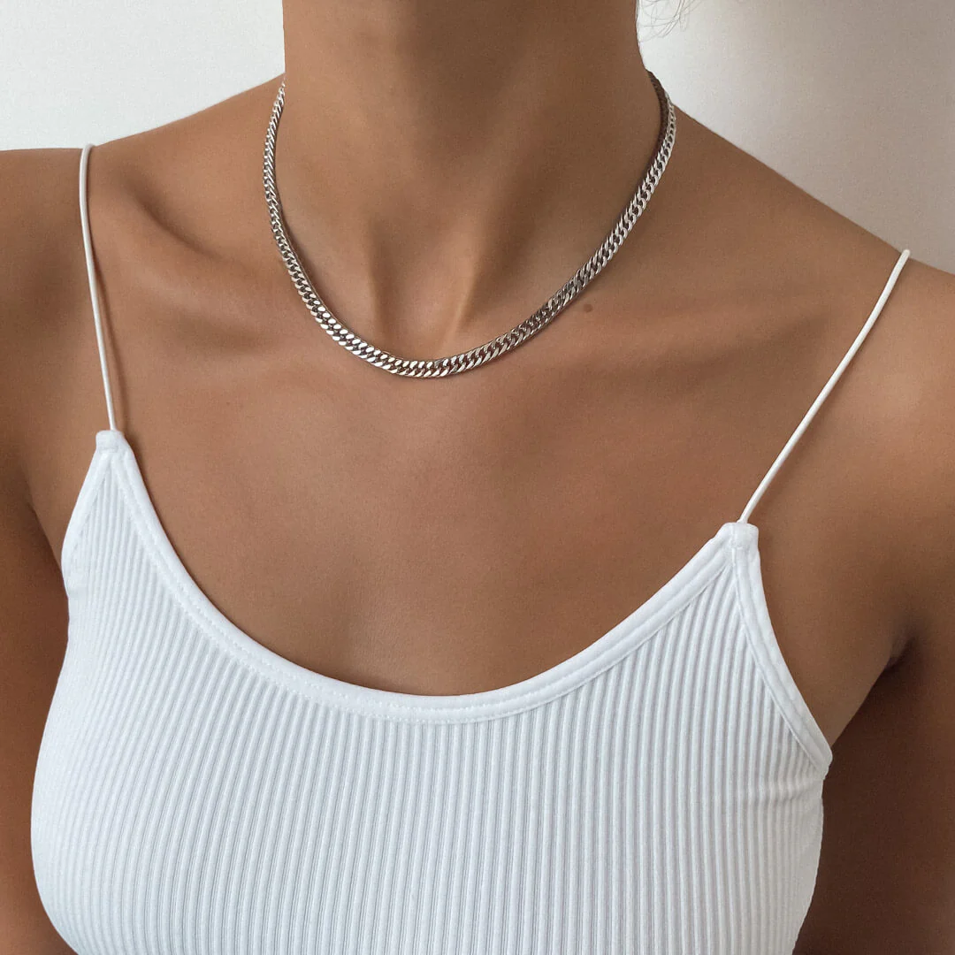 Double Link Curb Chain | Silver - Image 12