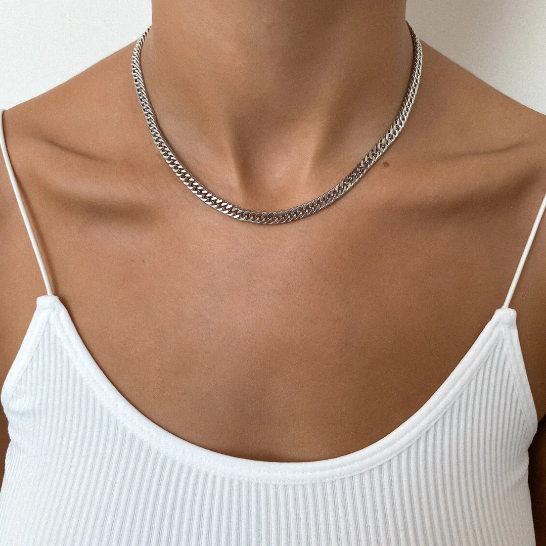 Double Link Curb Chain | Silver - Image 13