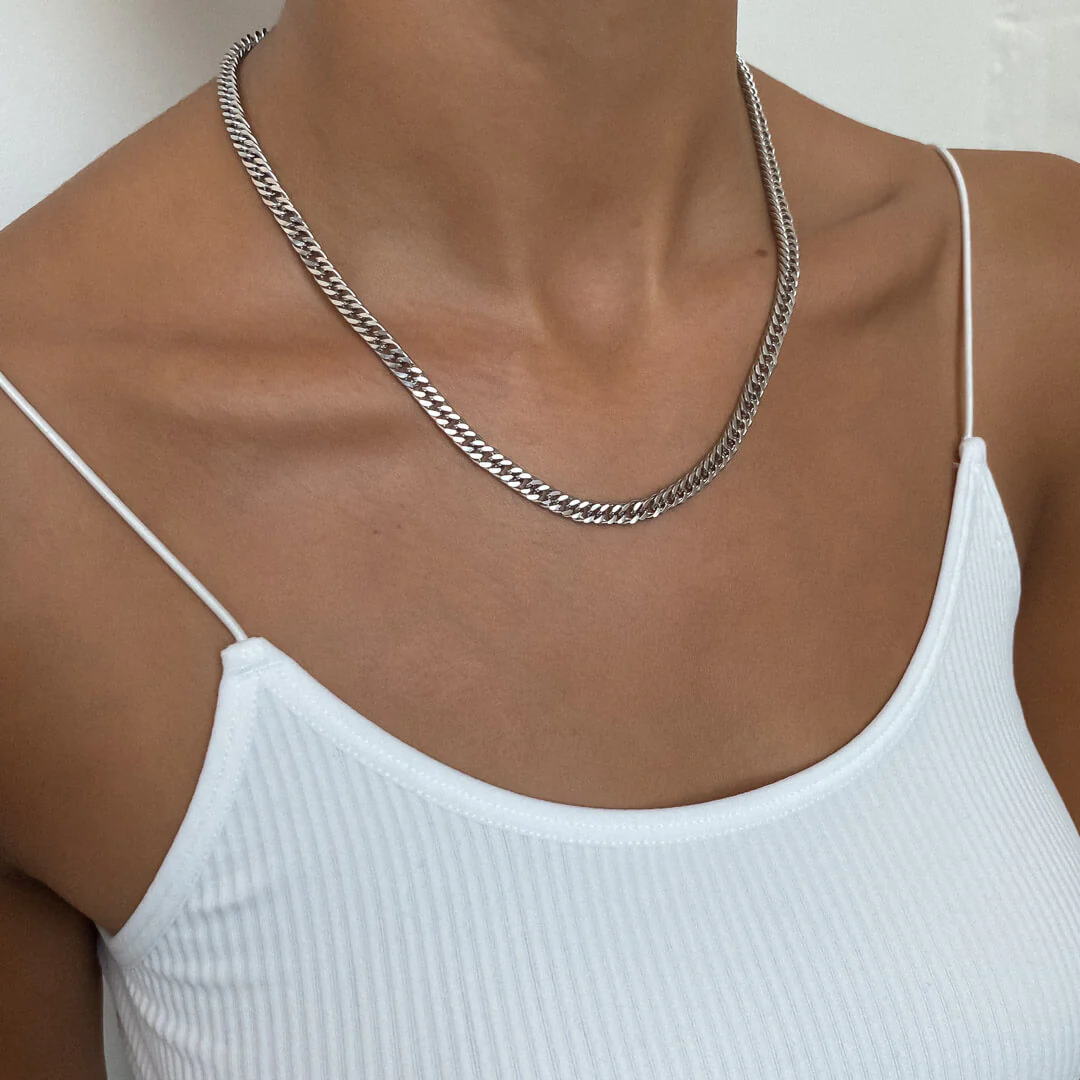 Double Link Curb Chain | Silver - Image 14